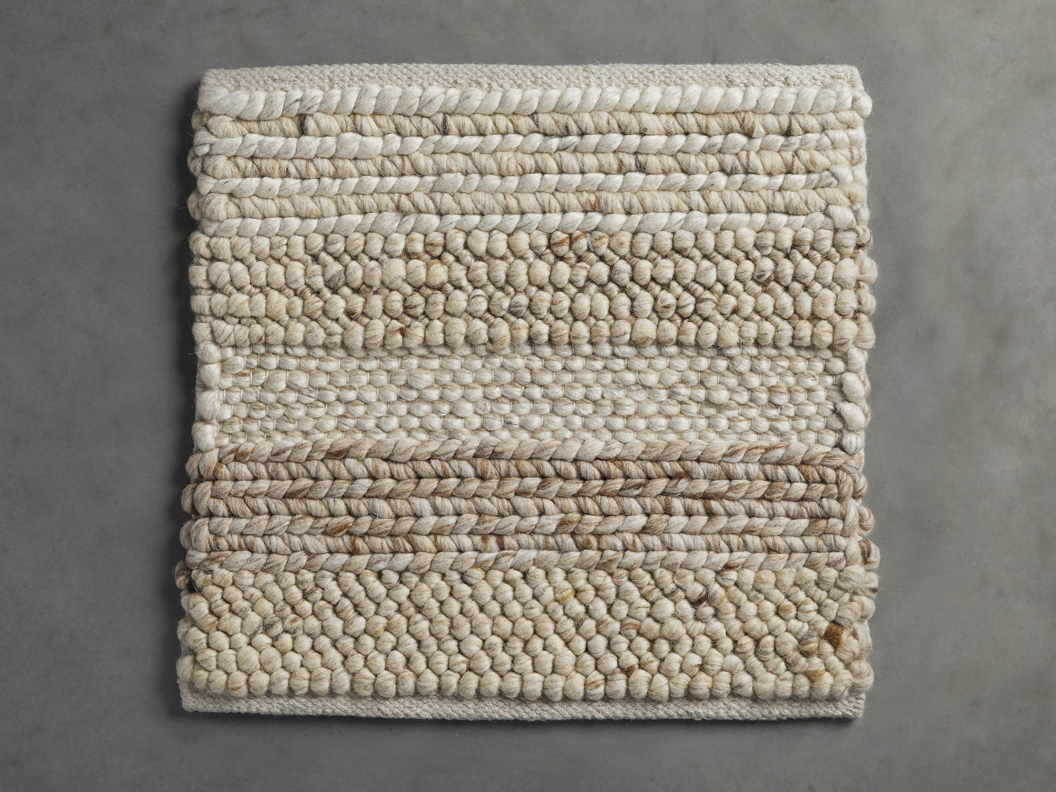 Landon Handwoven Rug Swatch in Natural, slide 1 of 1