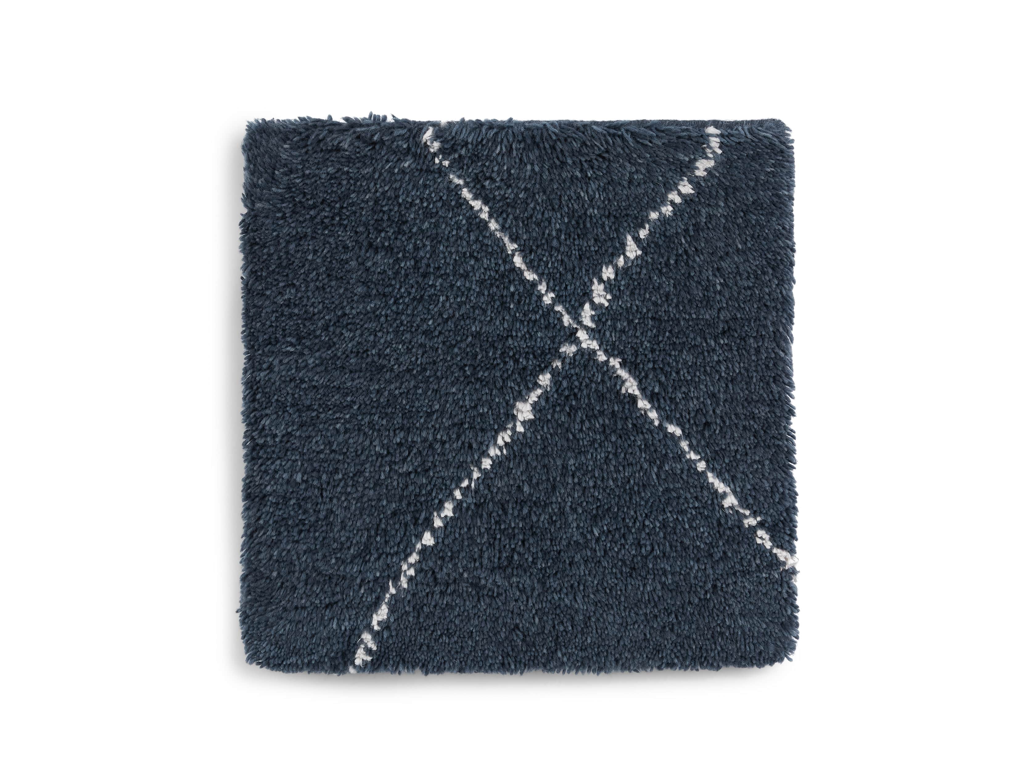 Bensi 18" Hand-knotted Rug Swatch in Navy, slide 1 of 1