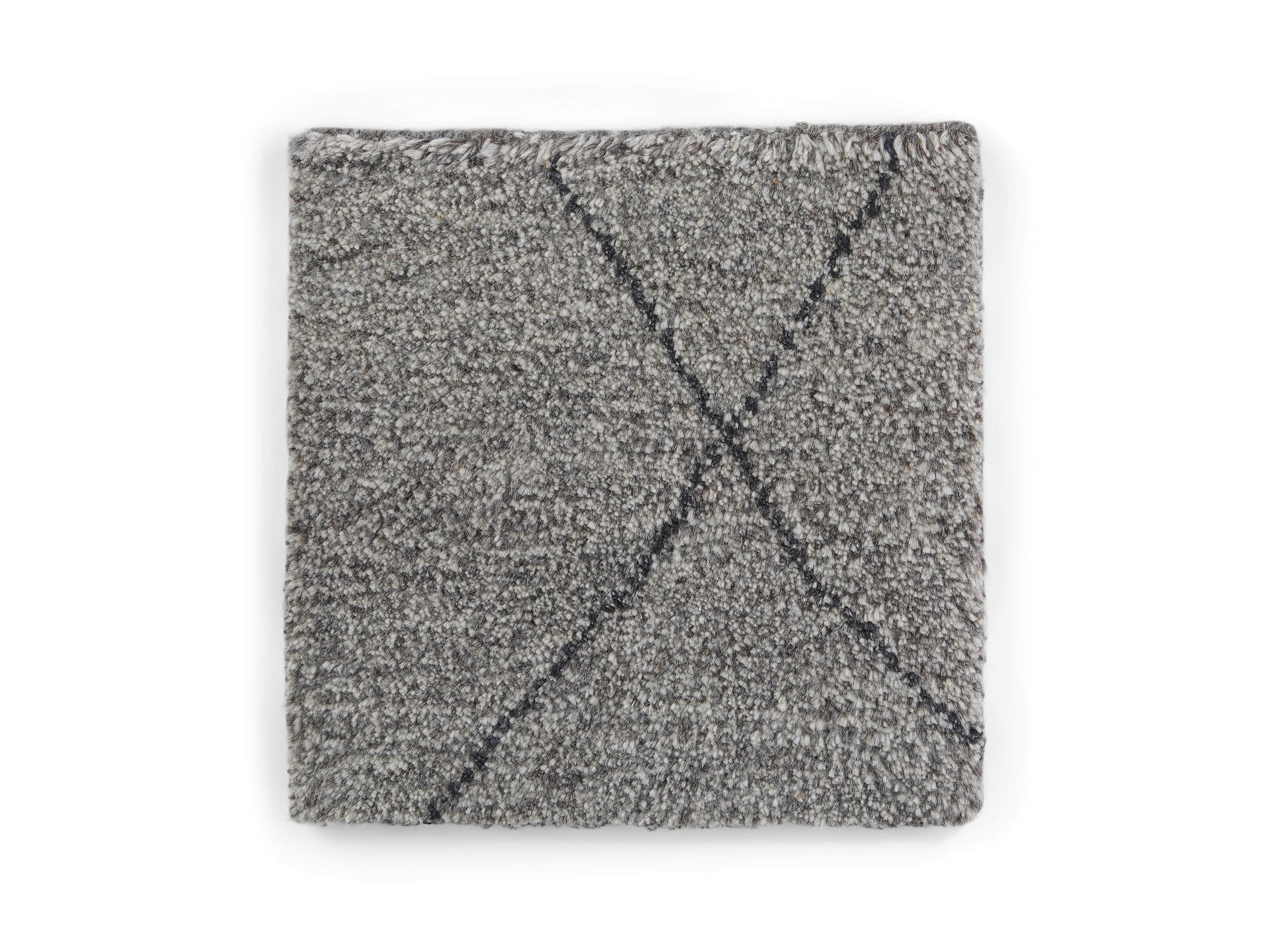 Bensi 18" Hand-knotted Rug Swatch in Ash, slide 1 of 1