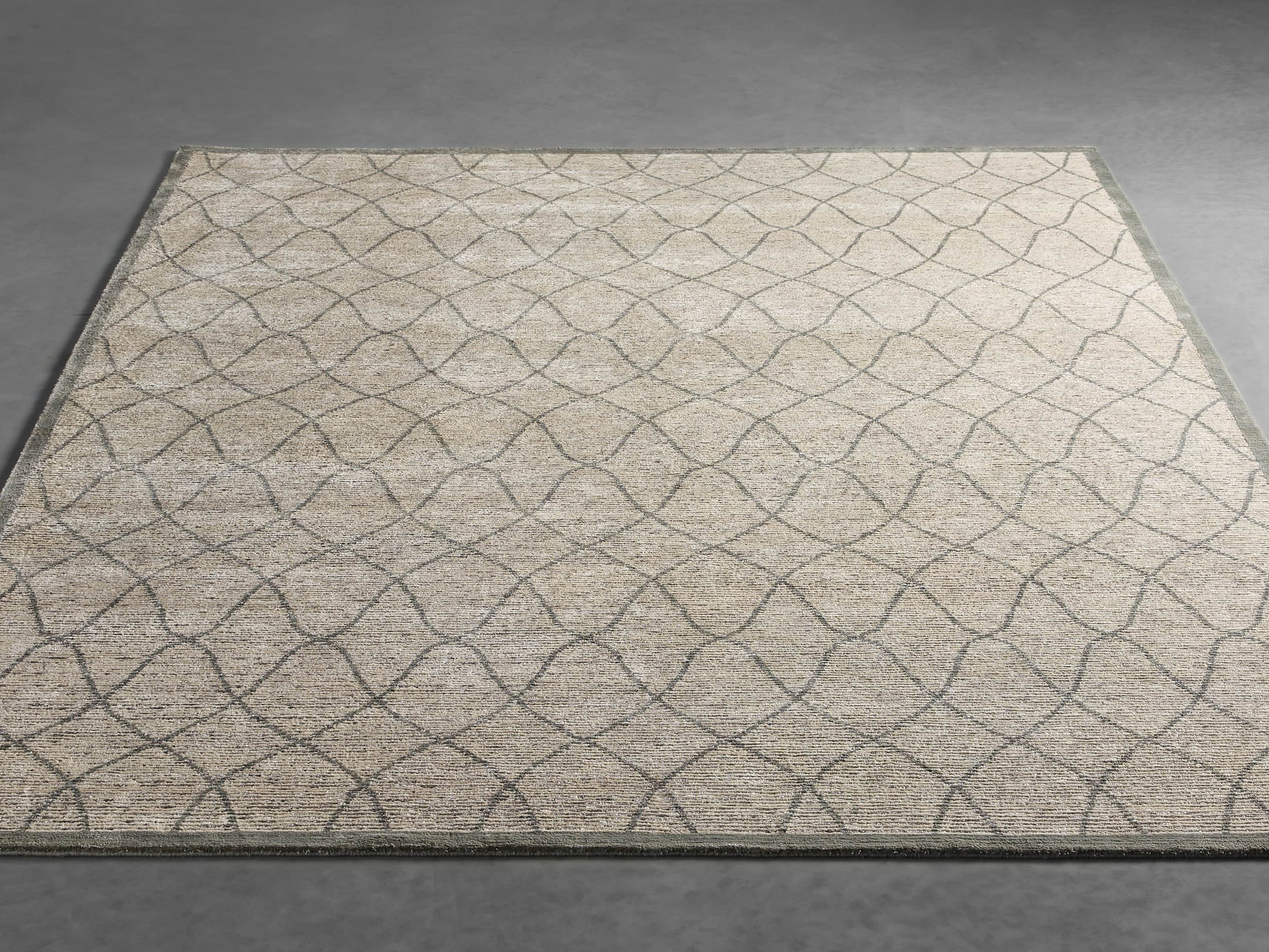 Sloane 6' x 9' Hand Knotted Cream Rug, slide 2 of 4