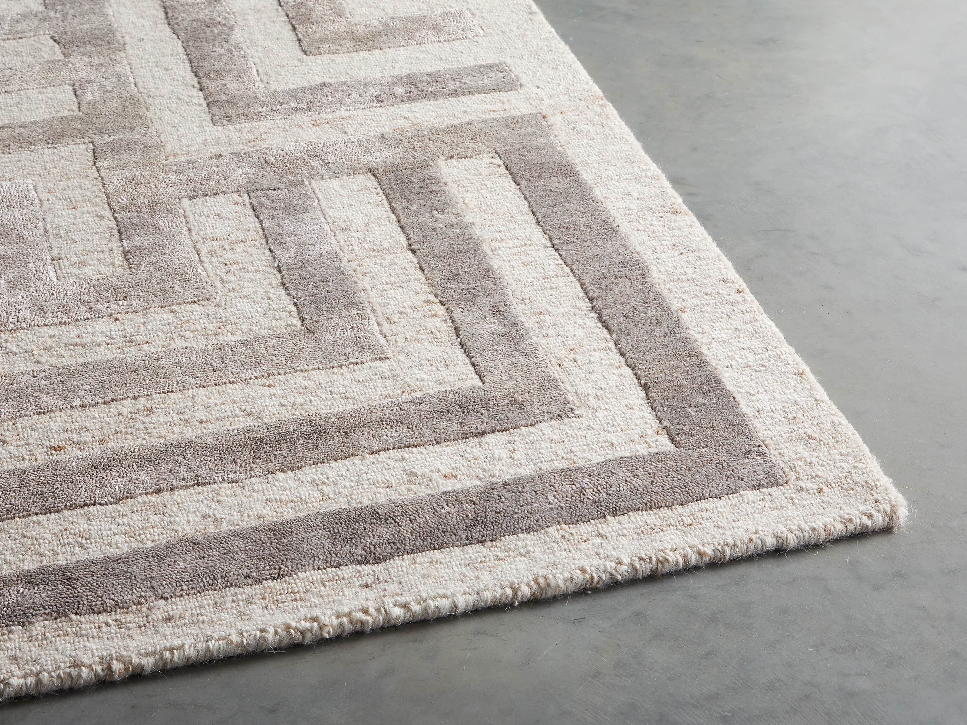 Trellis 9' x 12' Hand-knotted Rug in Ivory, slide 3 of 8