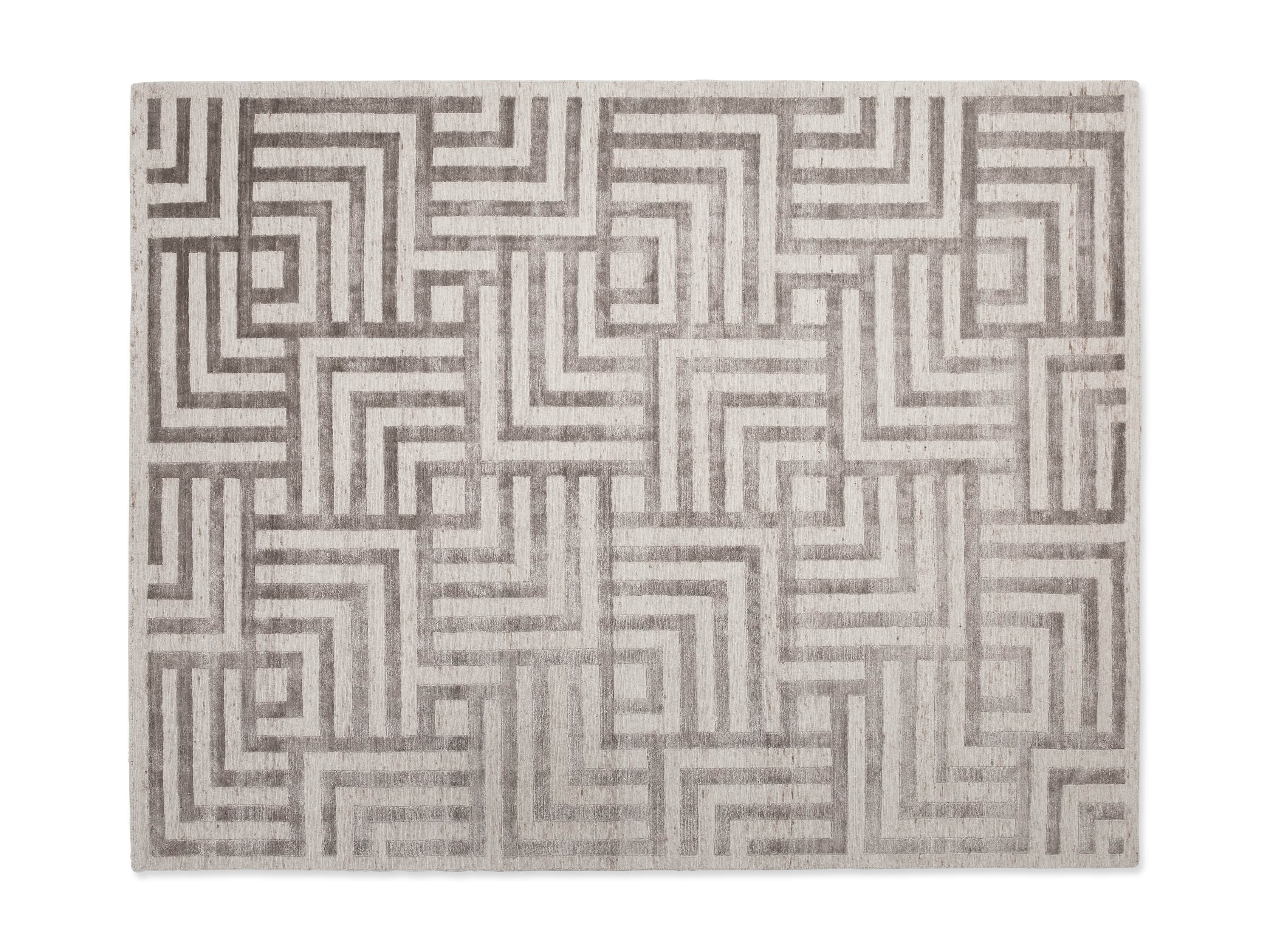 Trellis 6' x 9' Hand-knotted Rug in Ivory