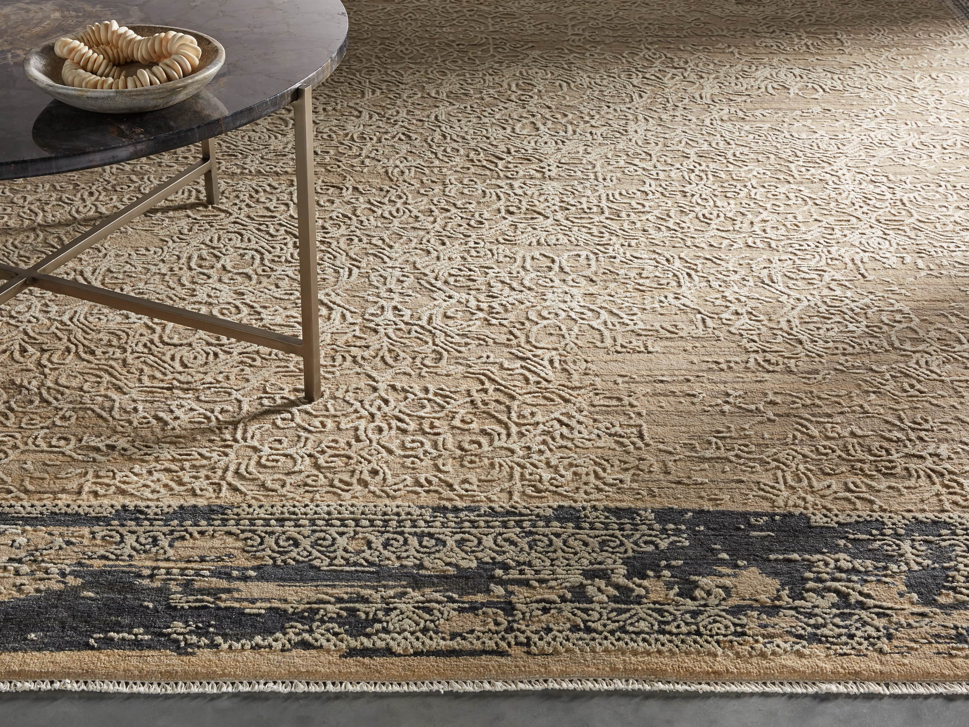 Grayson 8'x 10' Hand Knotted Beige Rug, slide 1 of 6