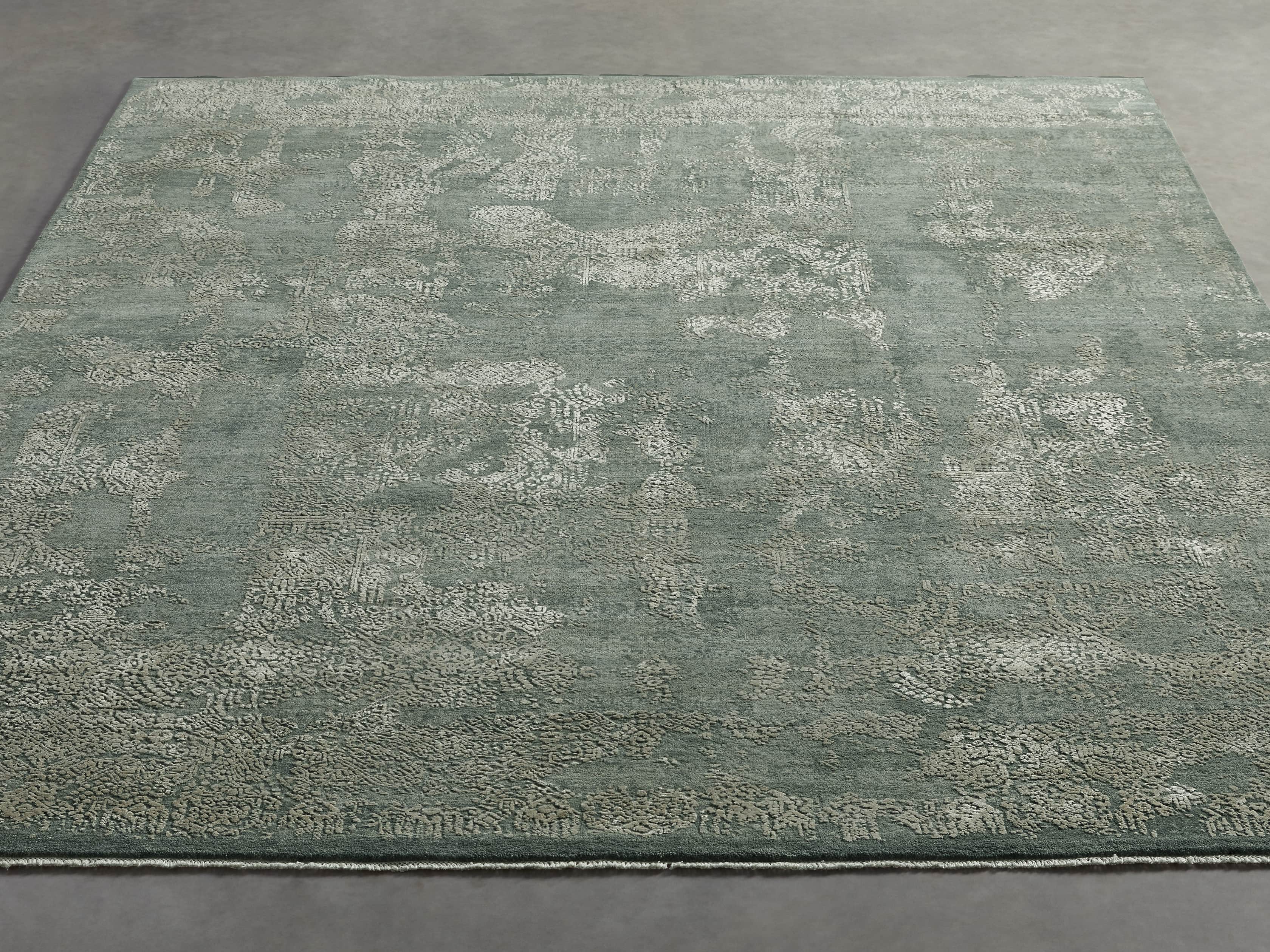 6' x 9' Lascala Handknotted Rug in Celadon, slide 3 of 6