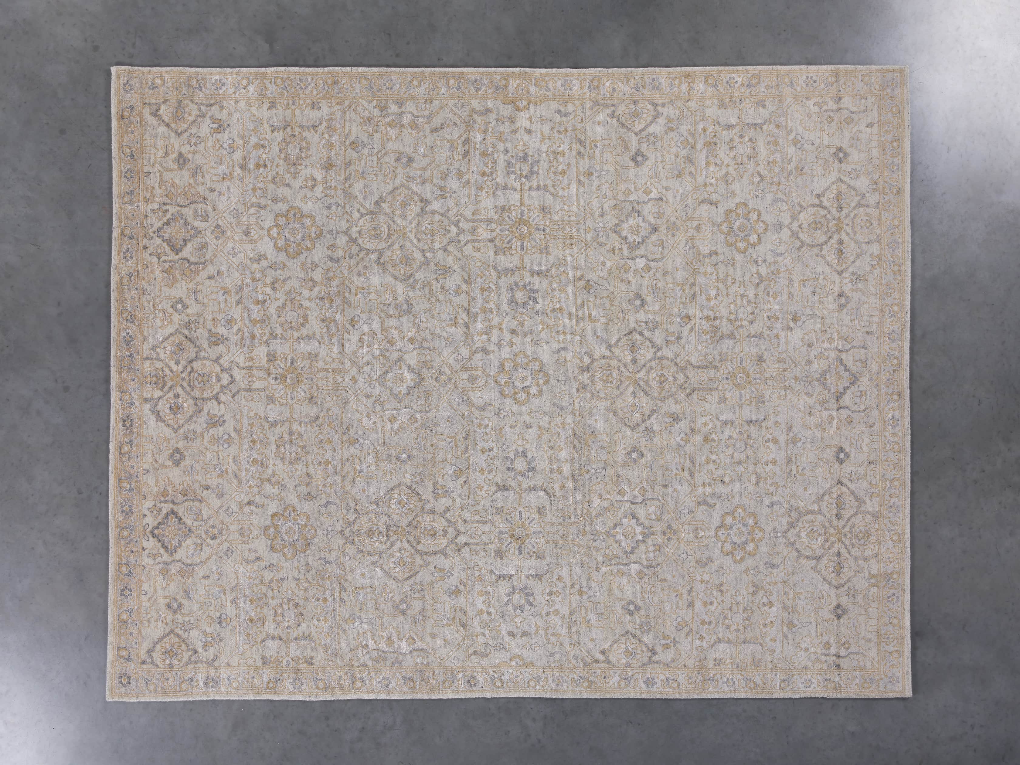 Sienna Hand Knotted 6' x 9' Rug in Grey