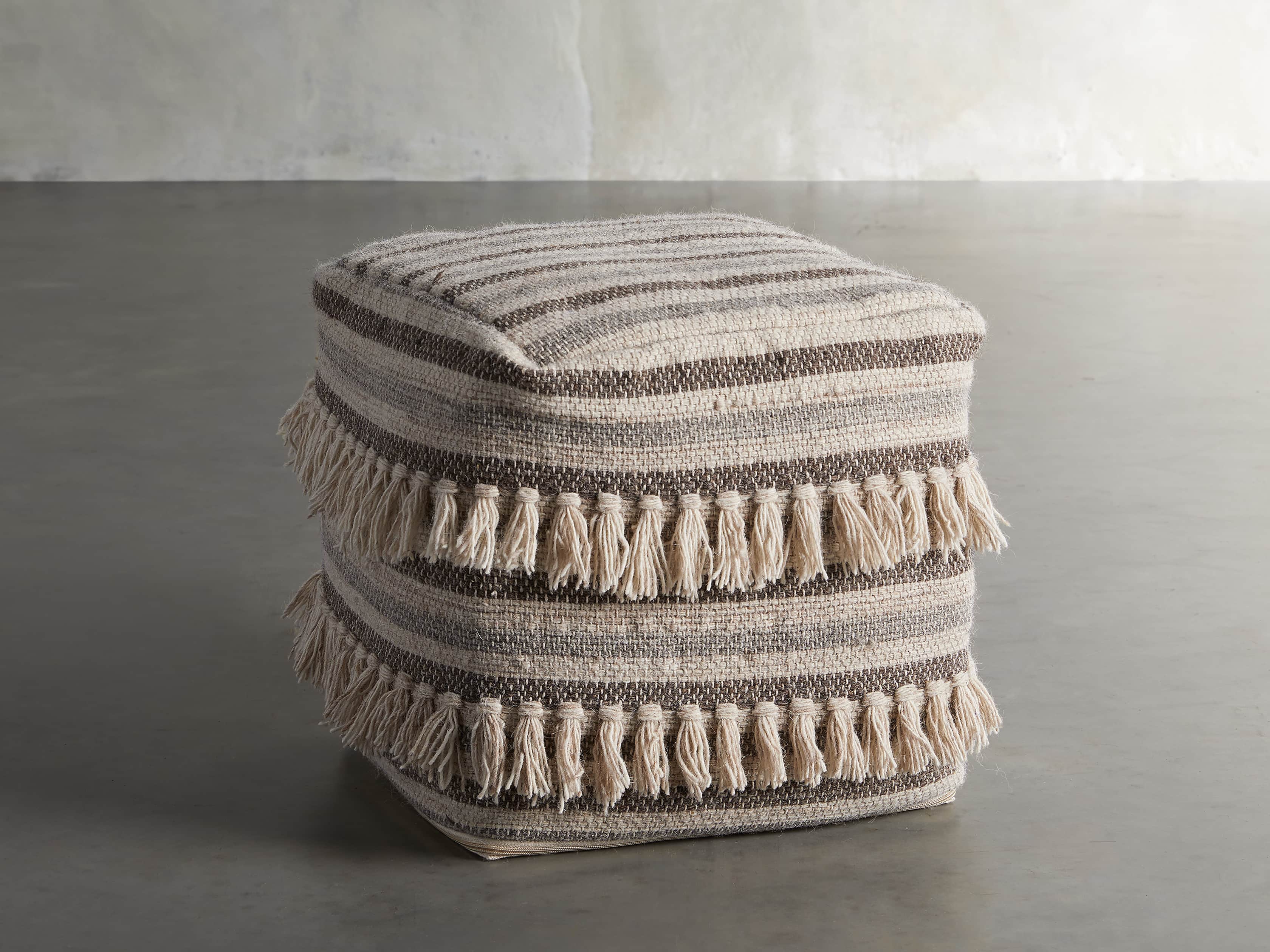 Aziza Wool Pouf