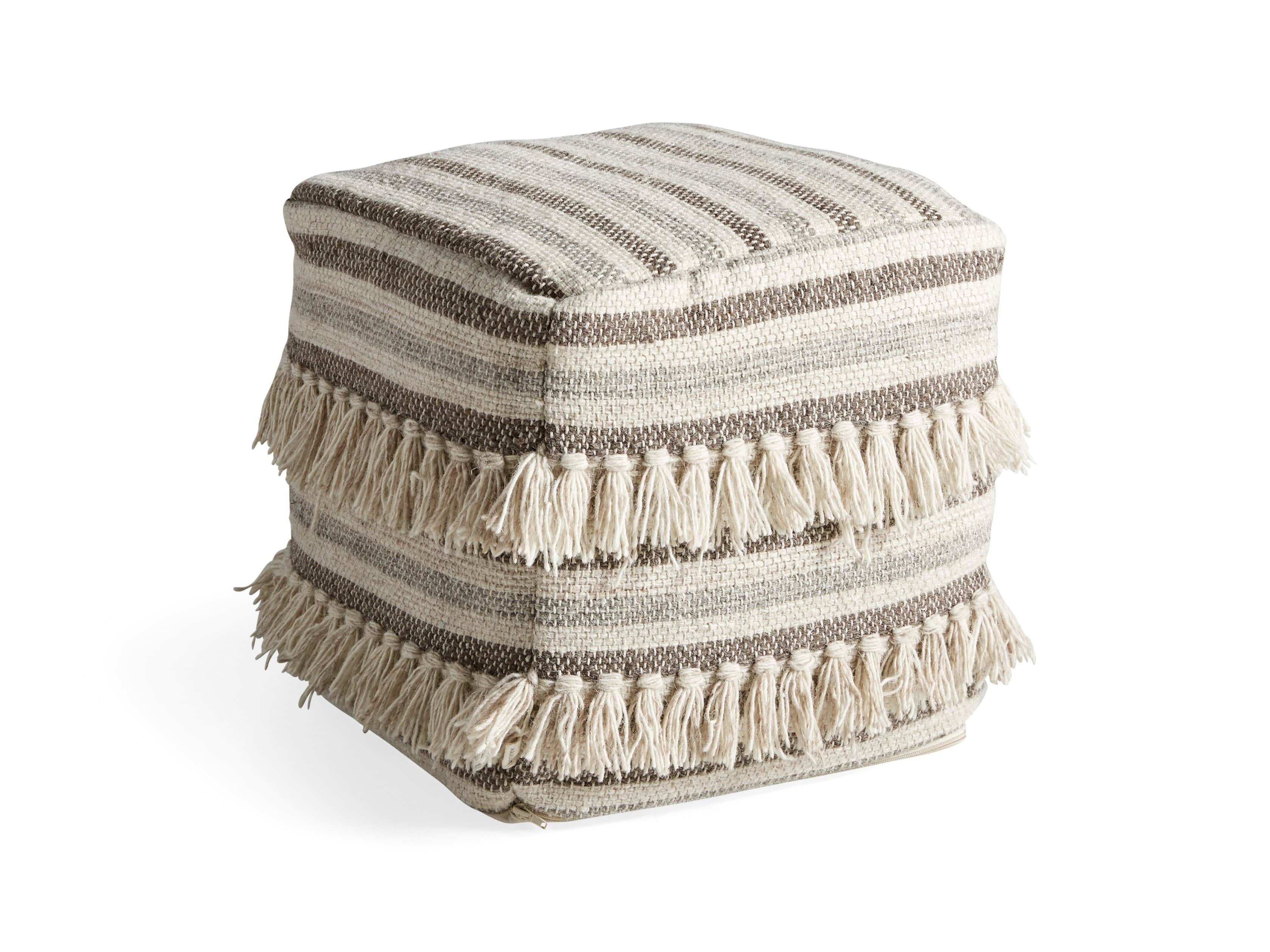 Aziza Wool Pouf