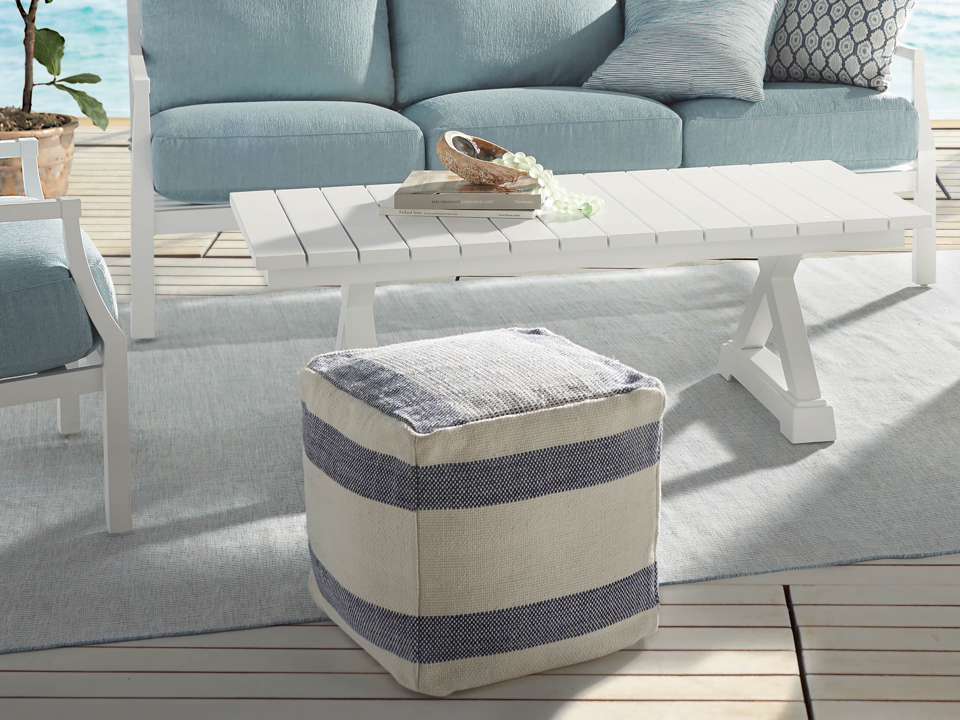 Harbor Indoor/Outdoor Pouf Arhaus