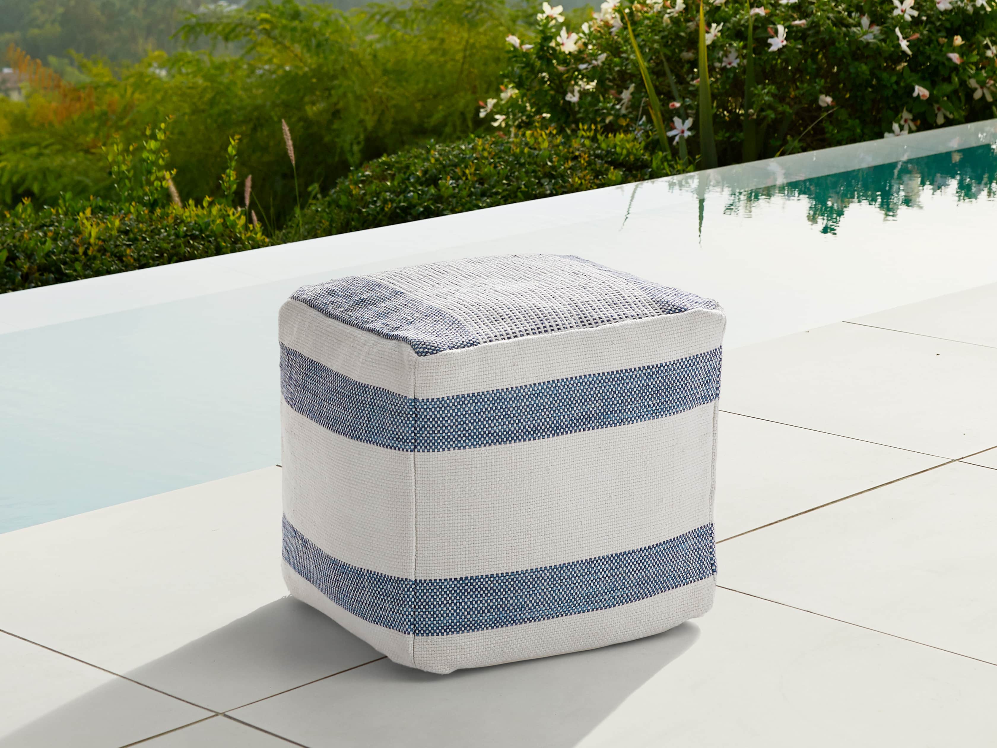 Harbor Indoor/Outdoor Pouf, slide 1 of 5