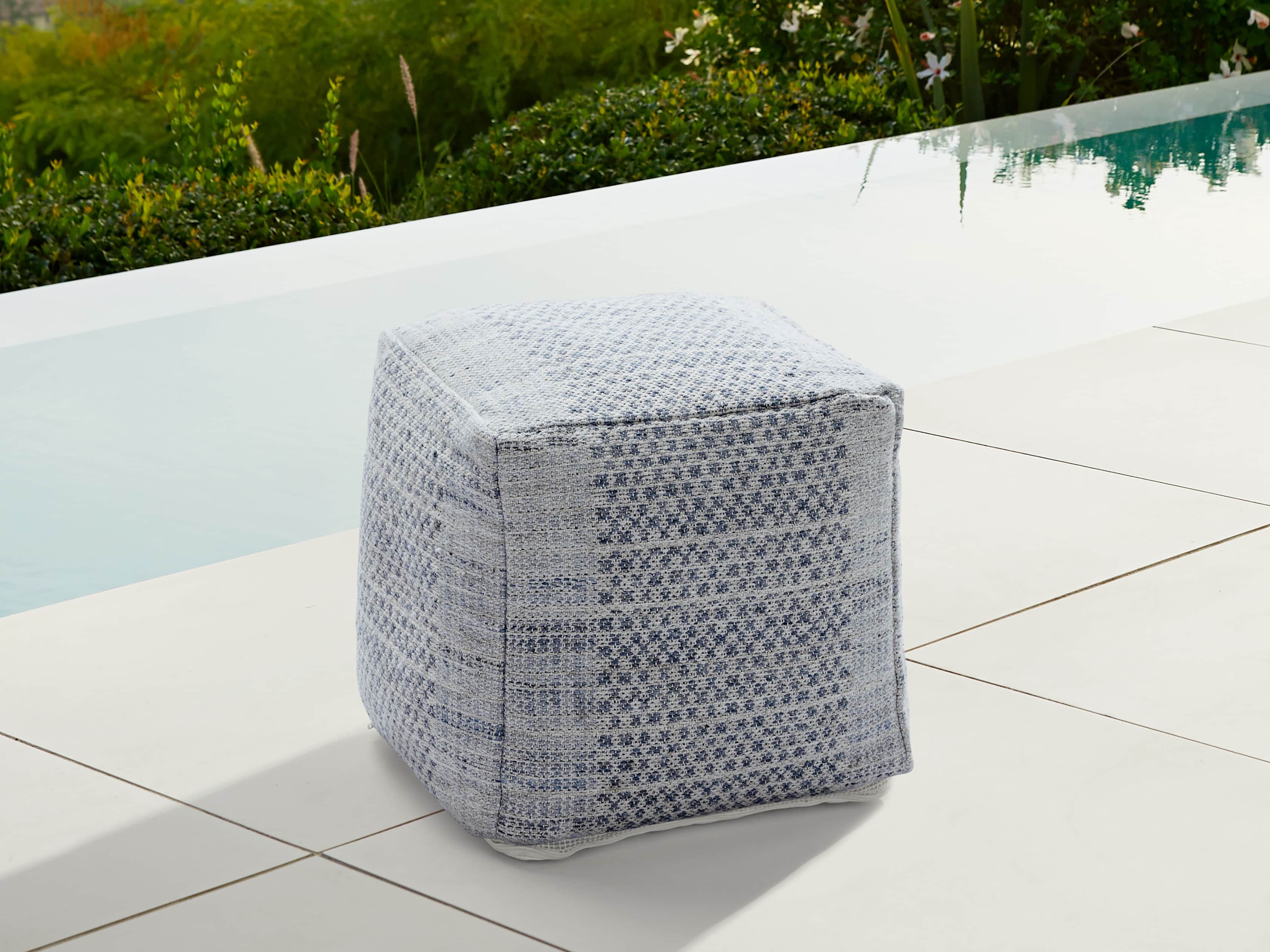 PORTAGE BLUE POUF, slide 1 of 3