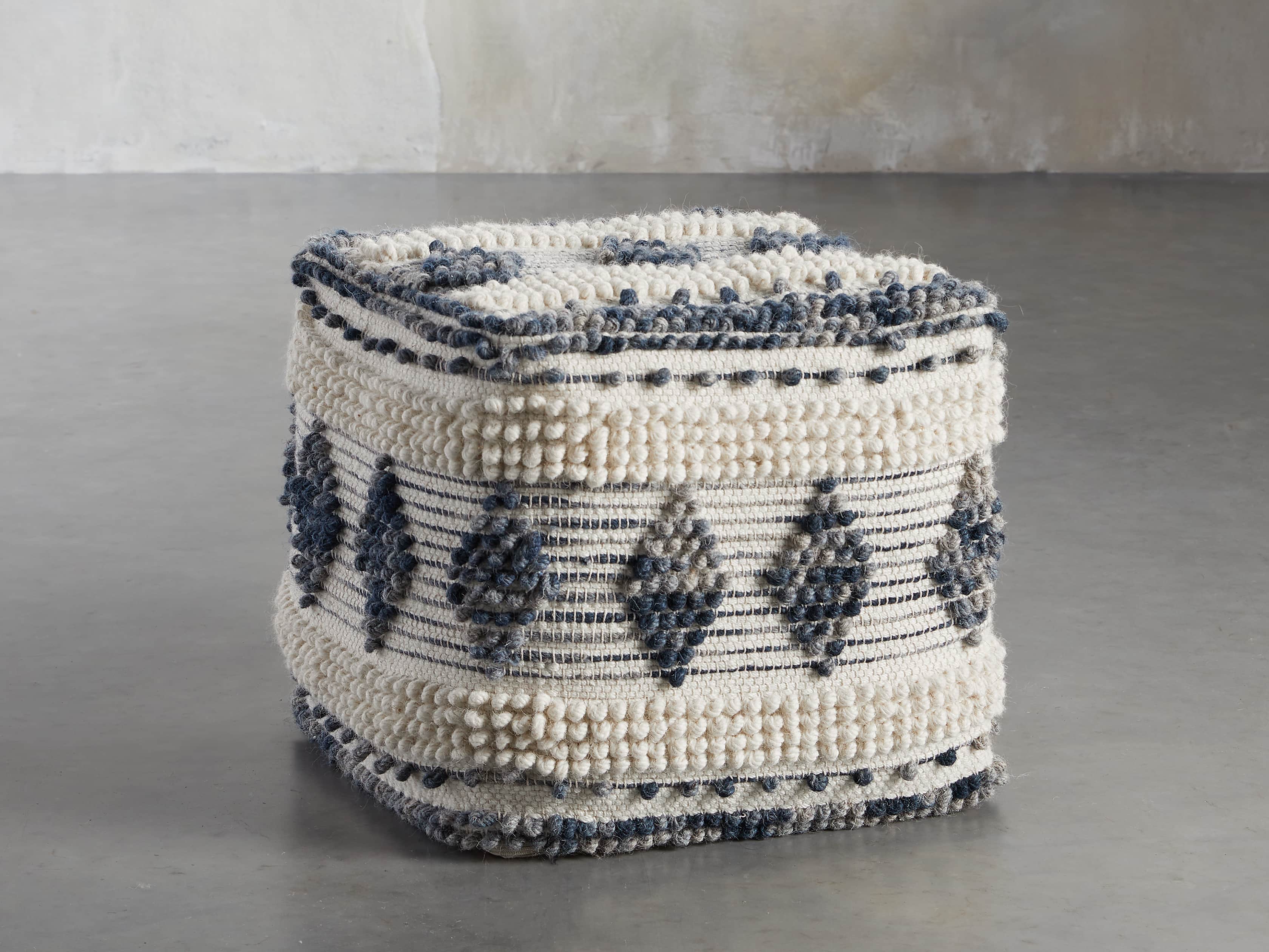 Savoy Wool Pouf, slide 1 of 5
