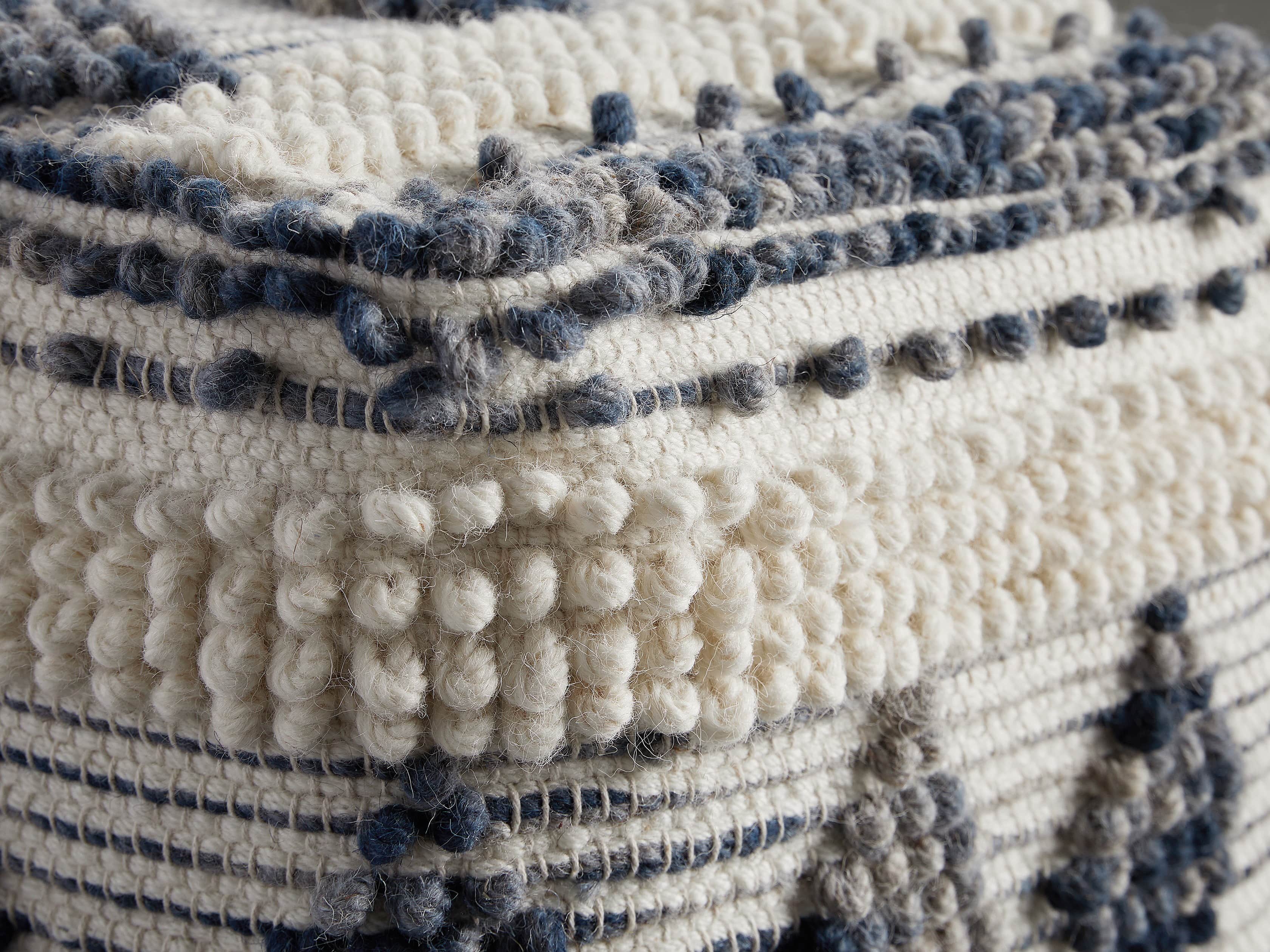 Savoy Wool Pouf, slide 2 of 5