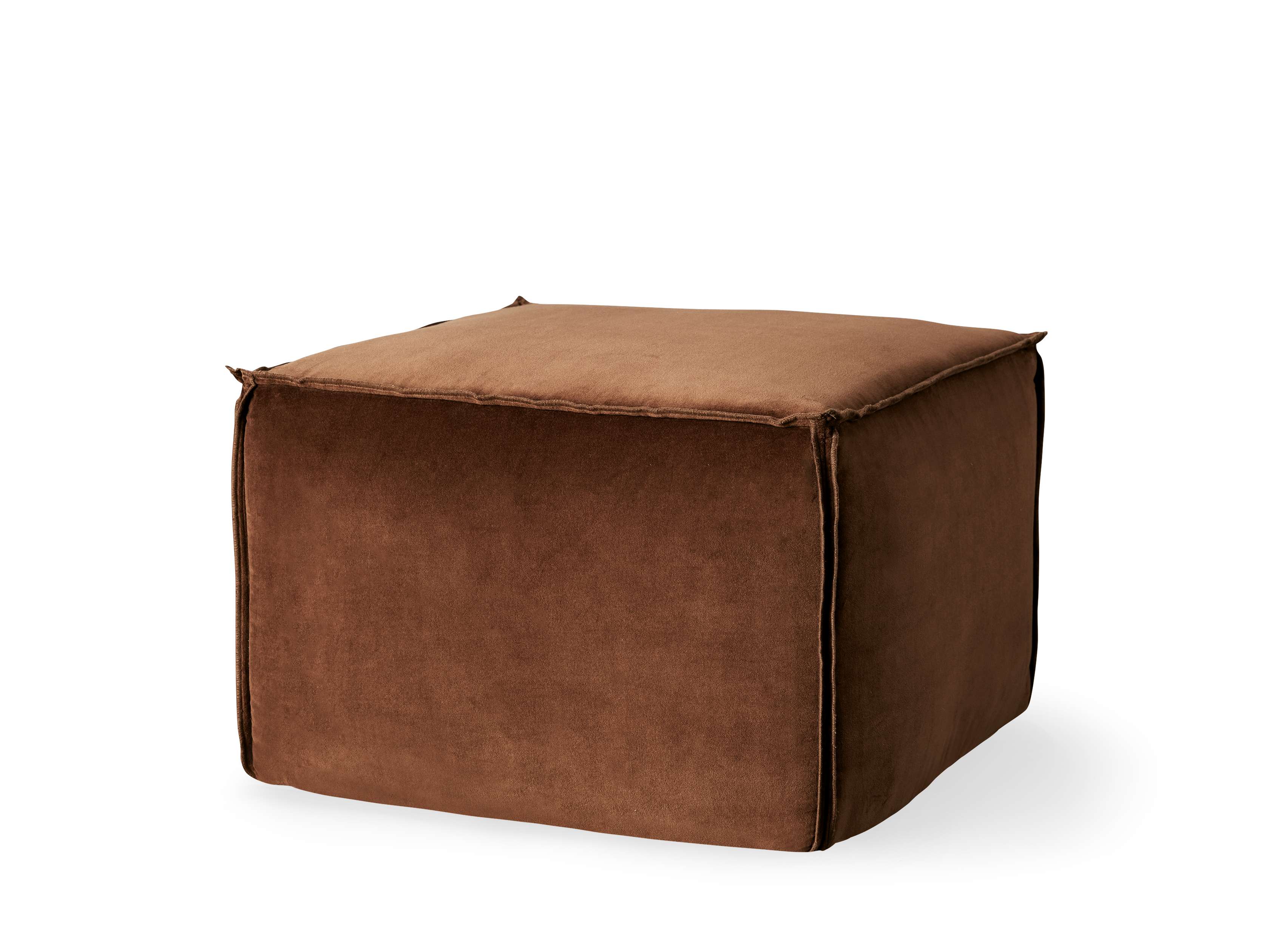 Washed velvet outlet pouf