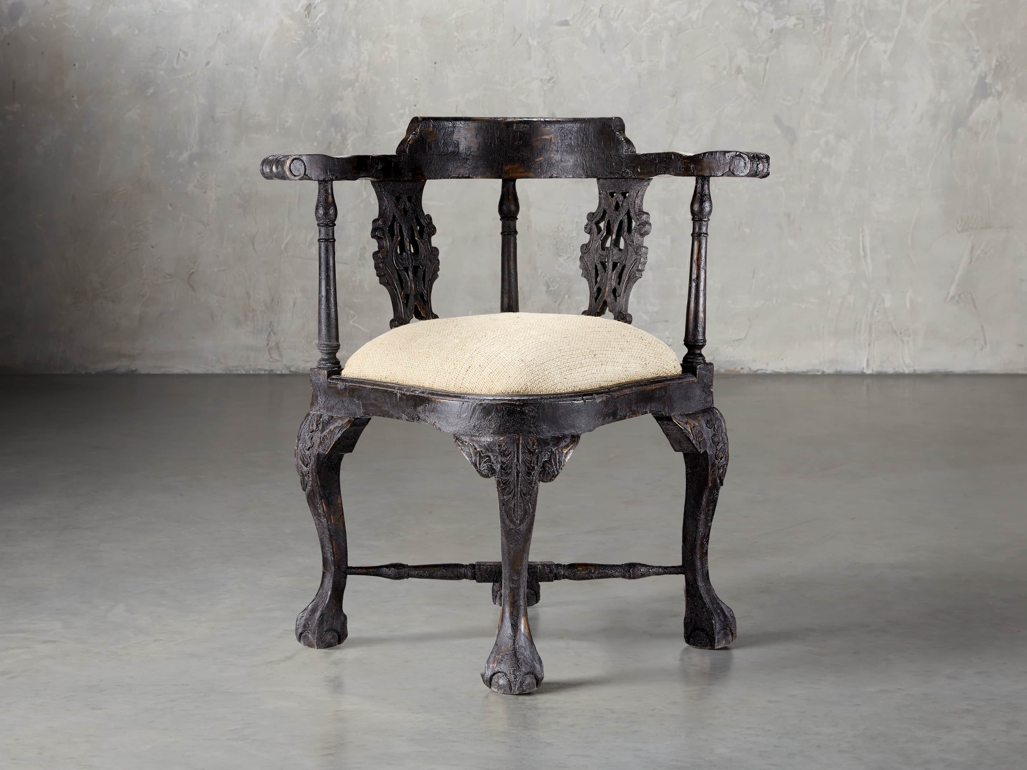 Merle Corner Chair In Black