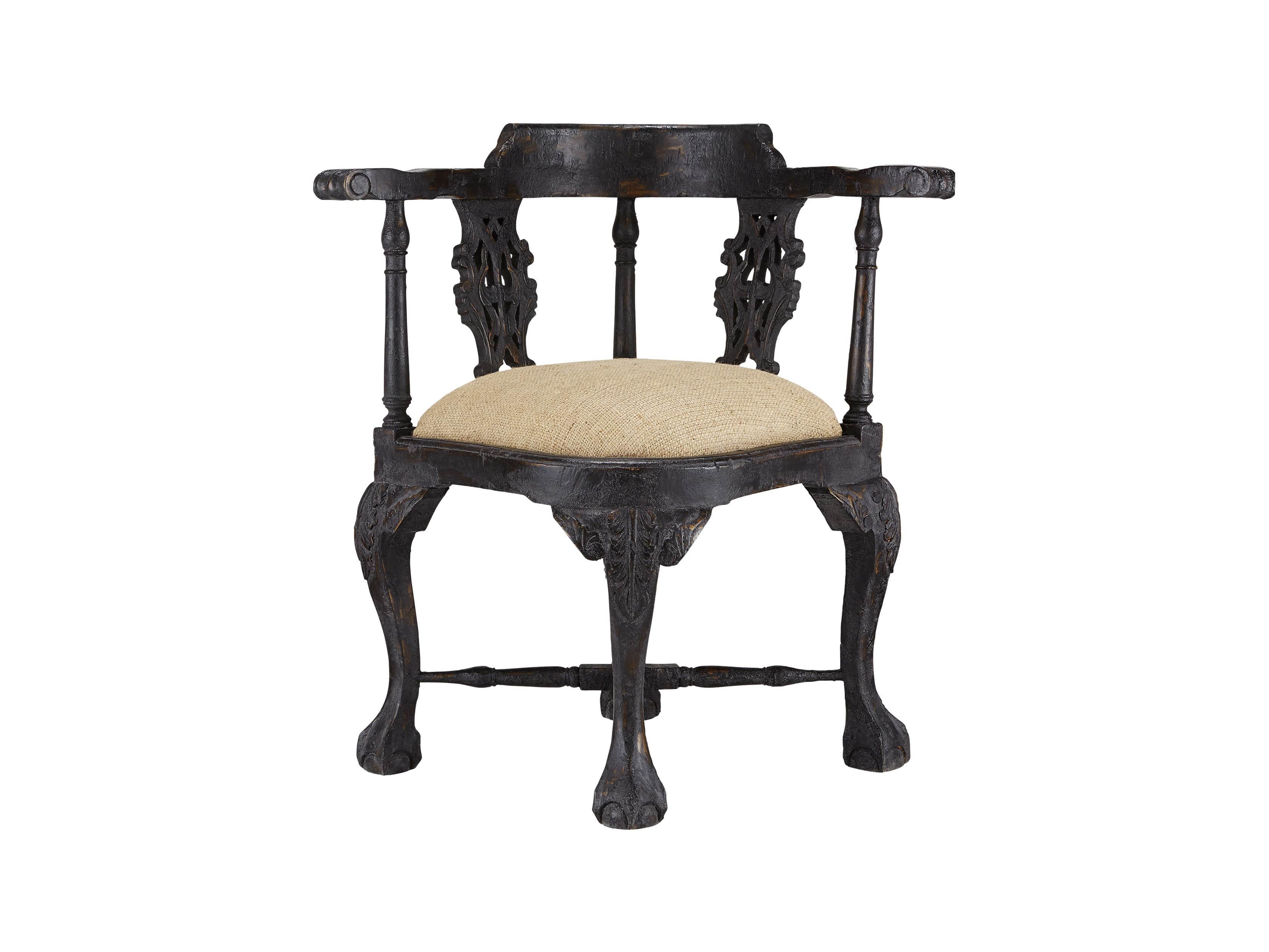 Merle Corner Chair In Black