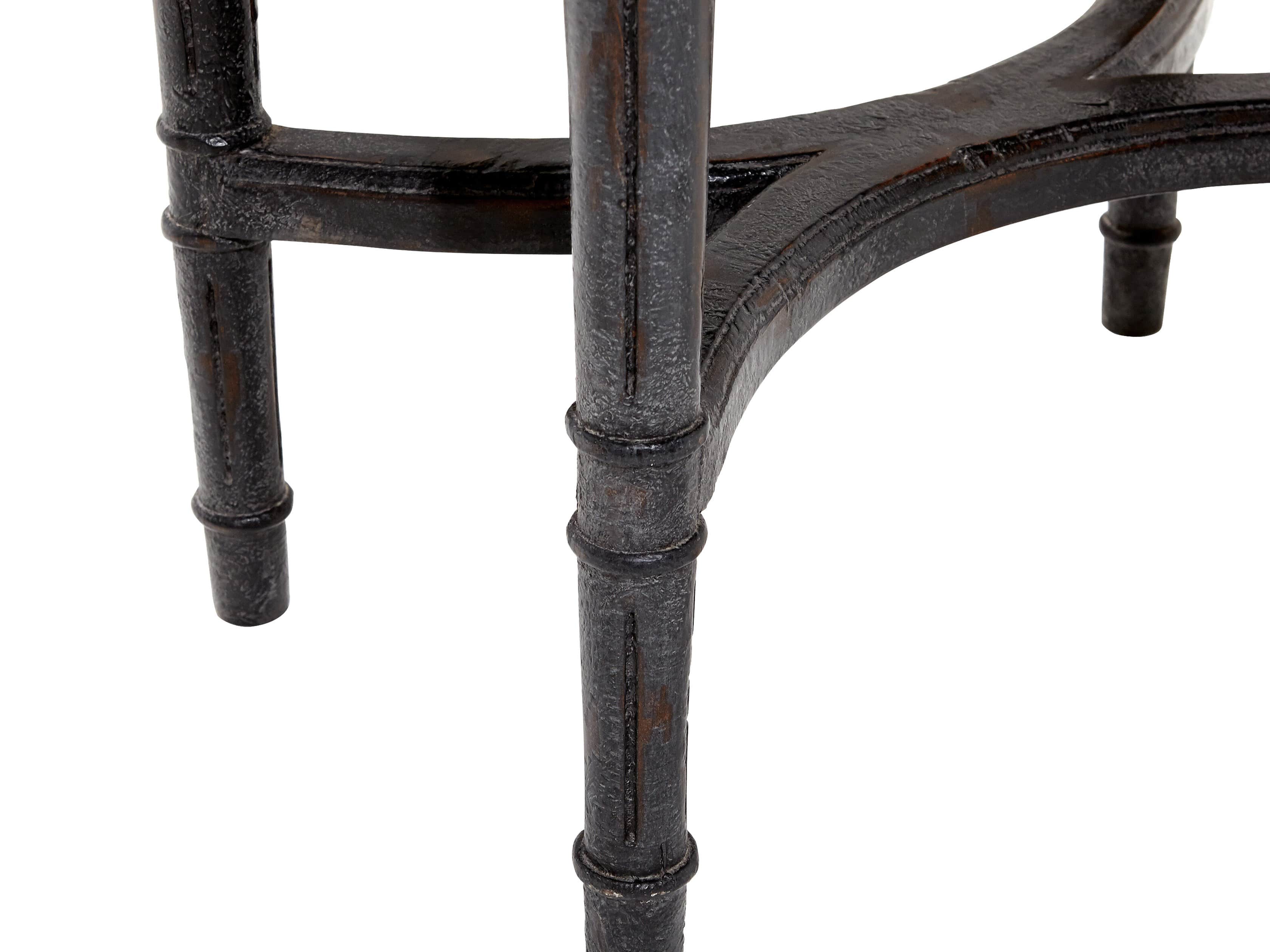 Merle Caned End Table in Black, slide 6 of 6