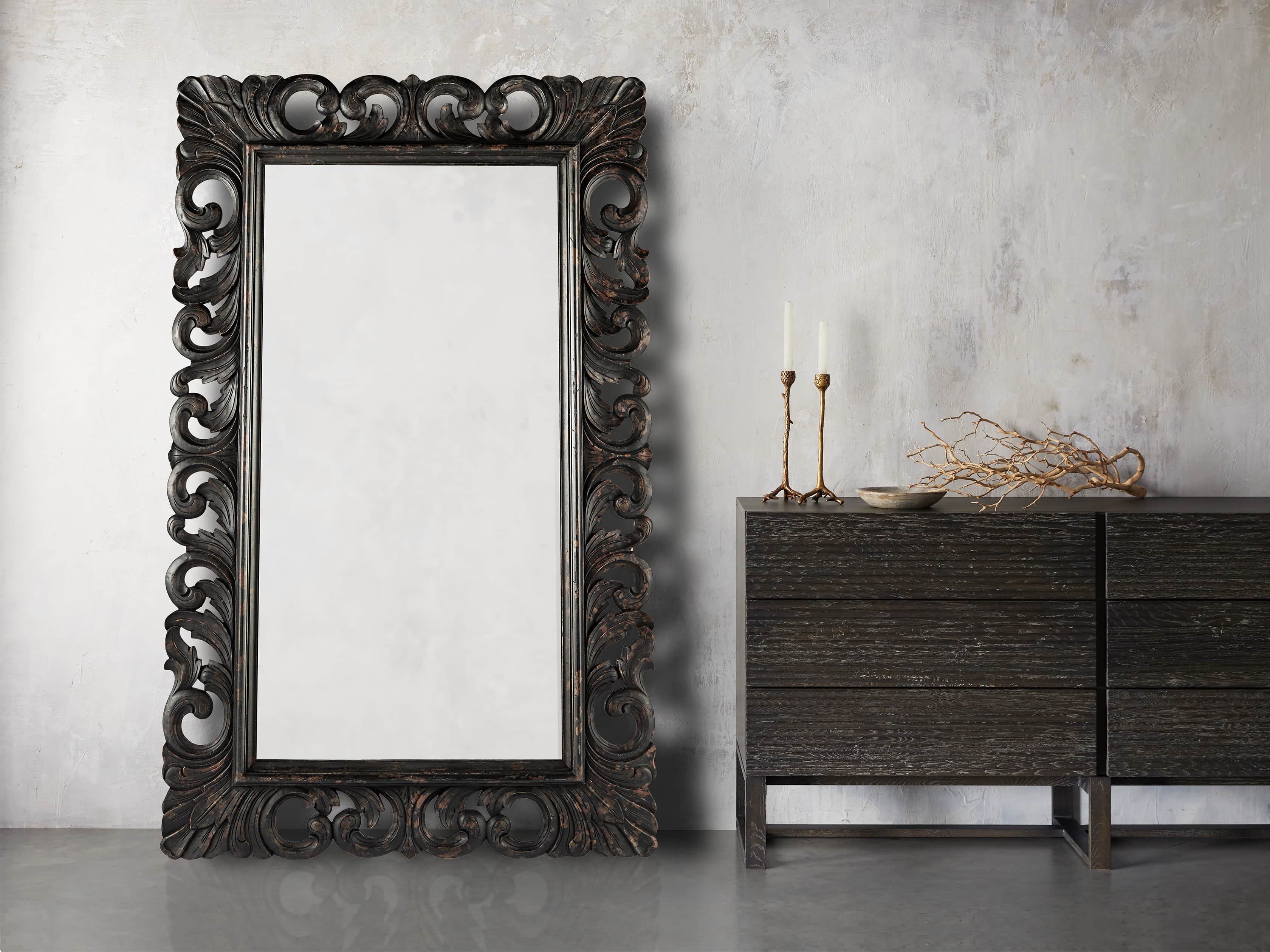 BECKETT 53" X 84" HAND CARVED MIRROR, slide 2 of 3