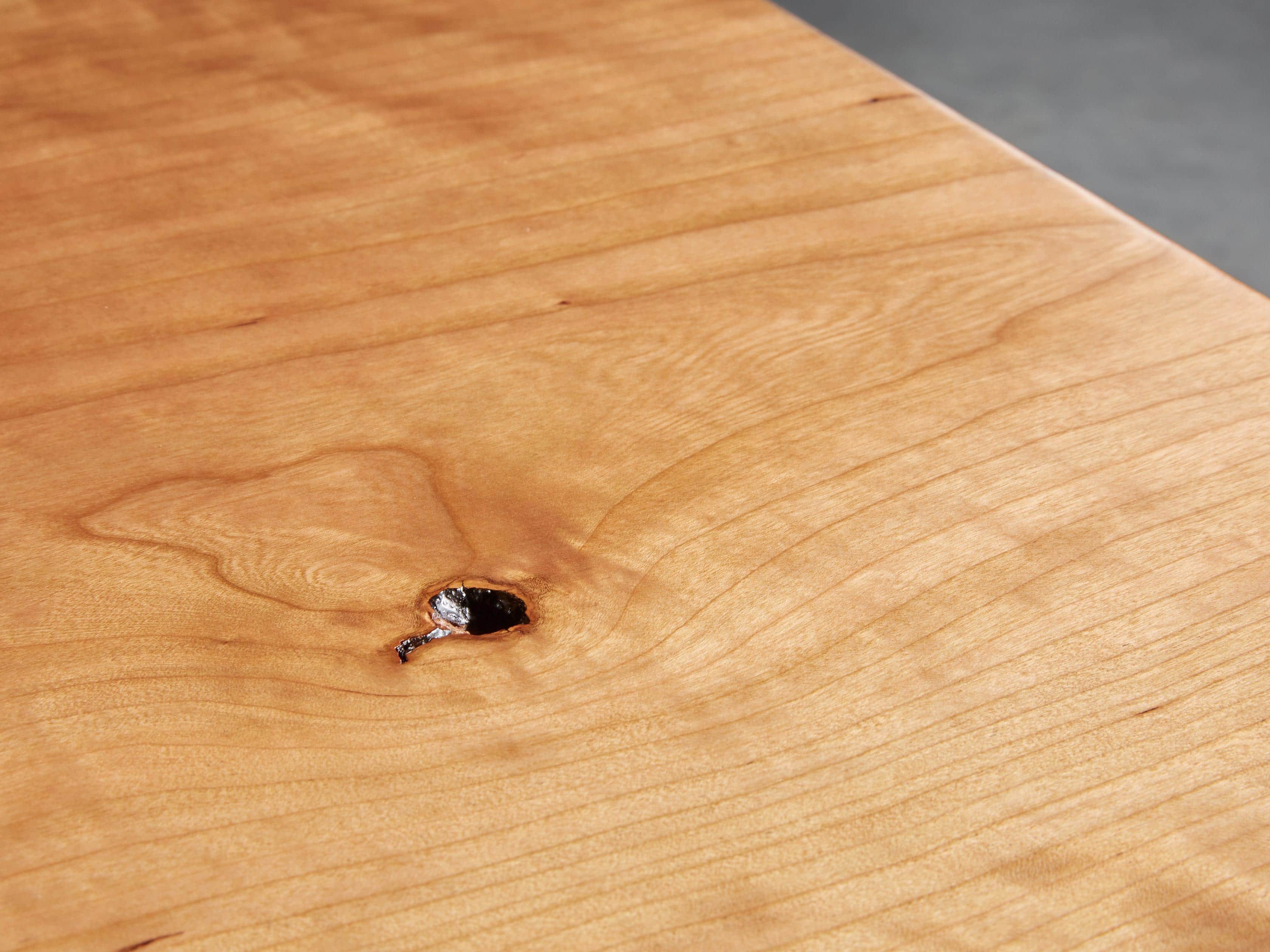 Cherry 96" Live Edge Iron Console Table