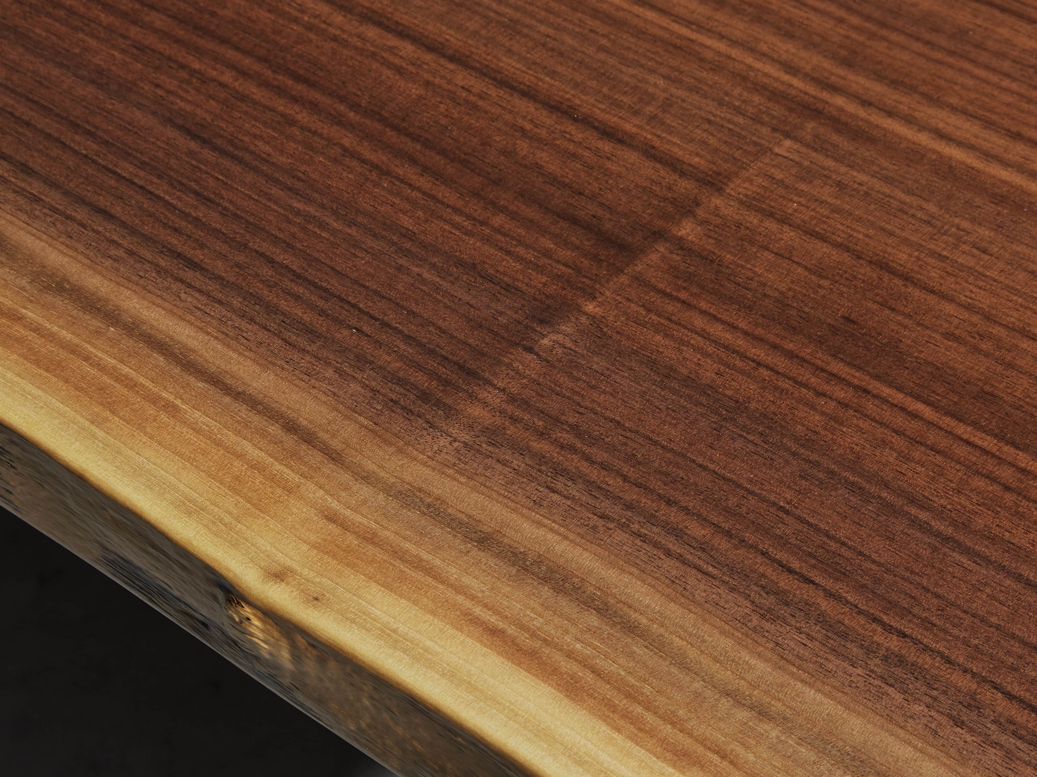 Walnut 50" Live Edge Iron Coffee Table