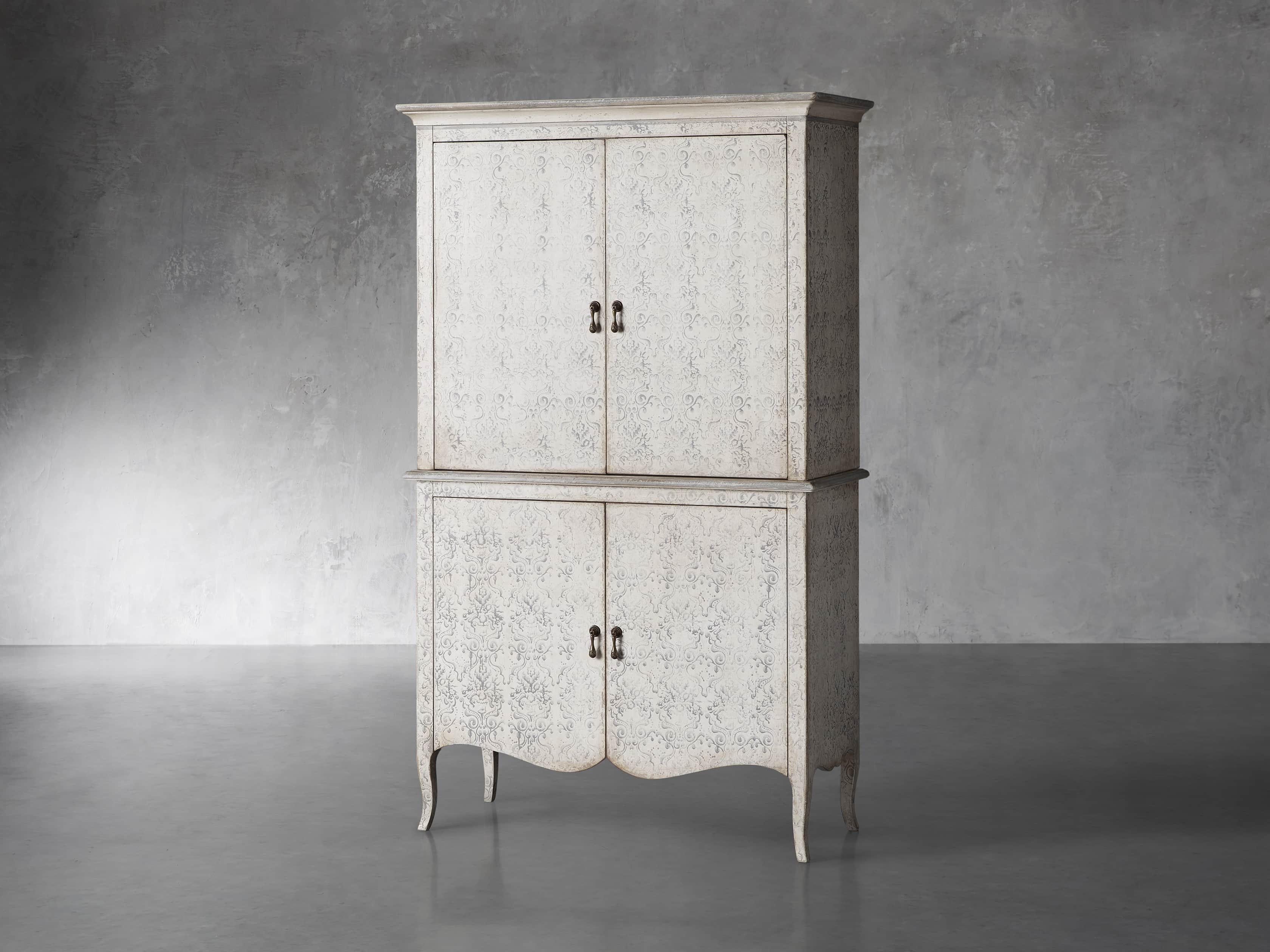 Amalfi 44.5" Modello Isabella 4 Door Chest in Bianco, slide 2 of 5
