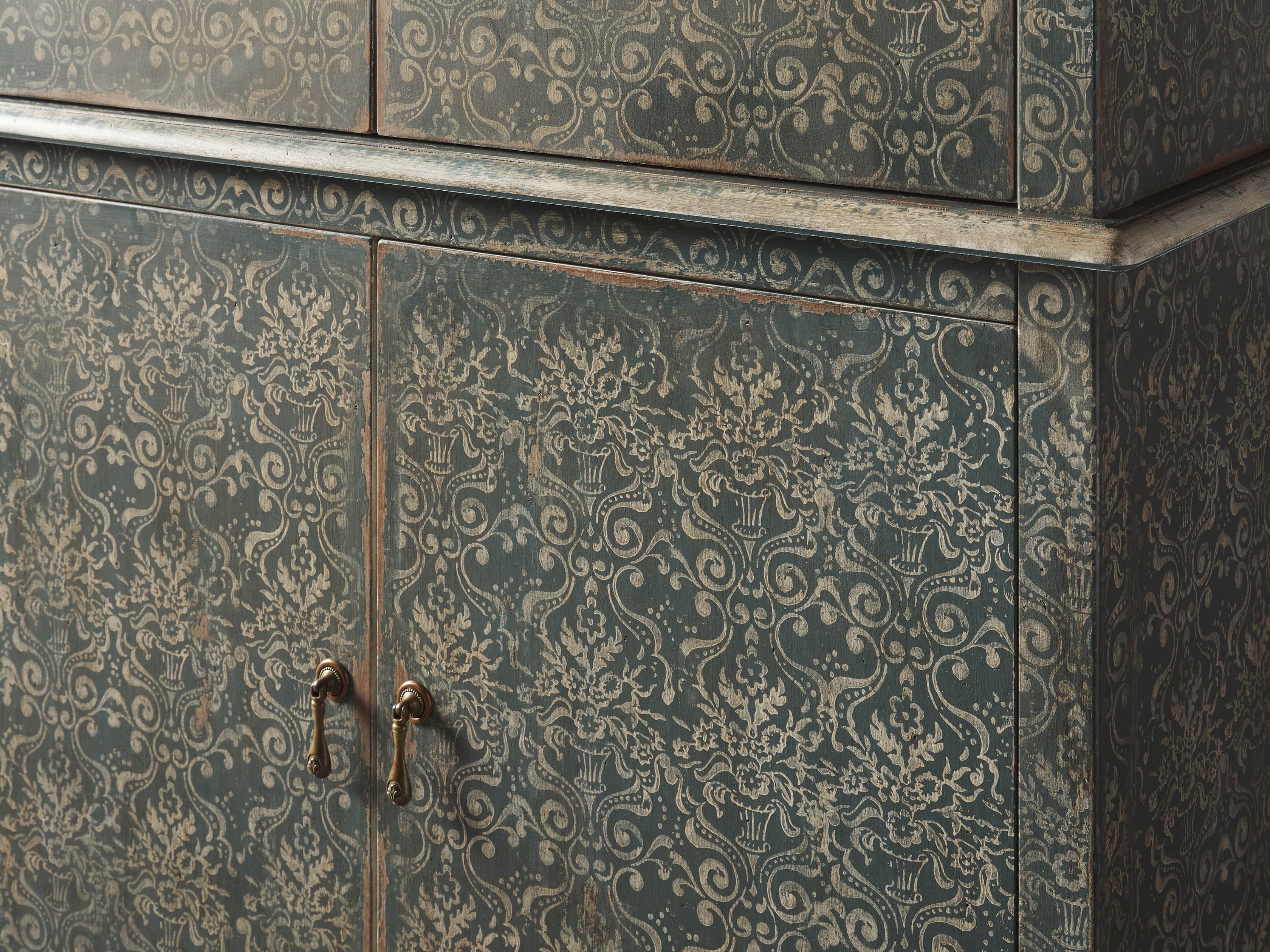 Amalfi 44.5" Modello Isabella 4 Door Chest in Blue Grigio, slide 3 of 5