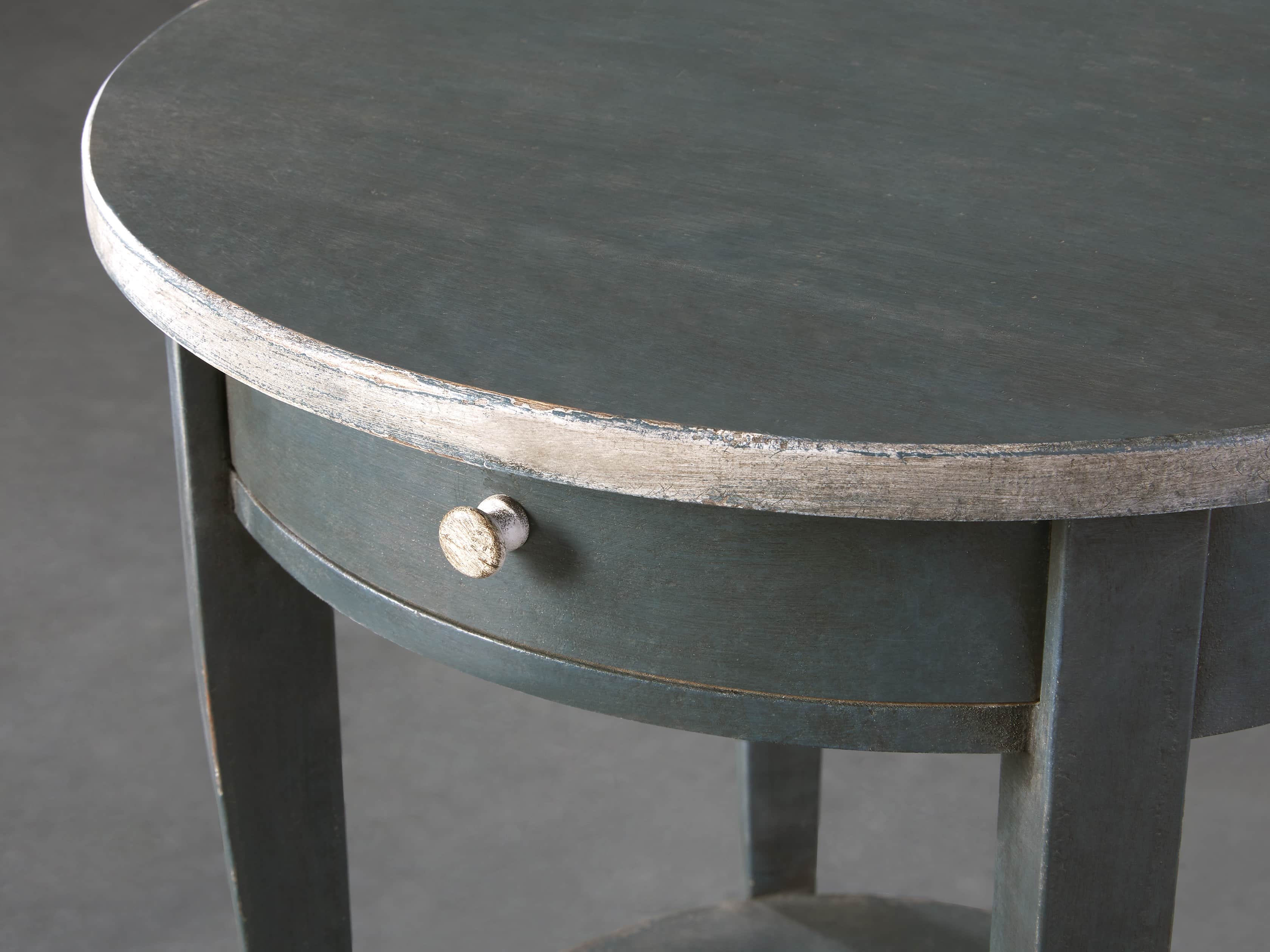 Amalfi 20" Round Side Table in Blue Grigio, slide 3 of 5