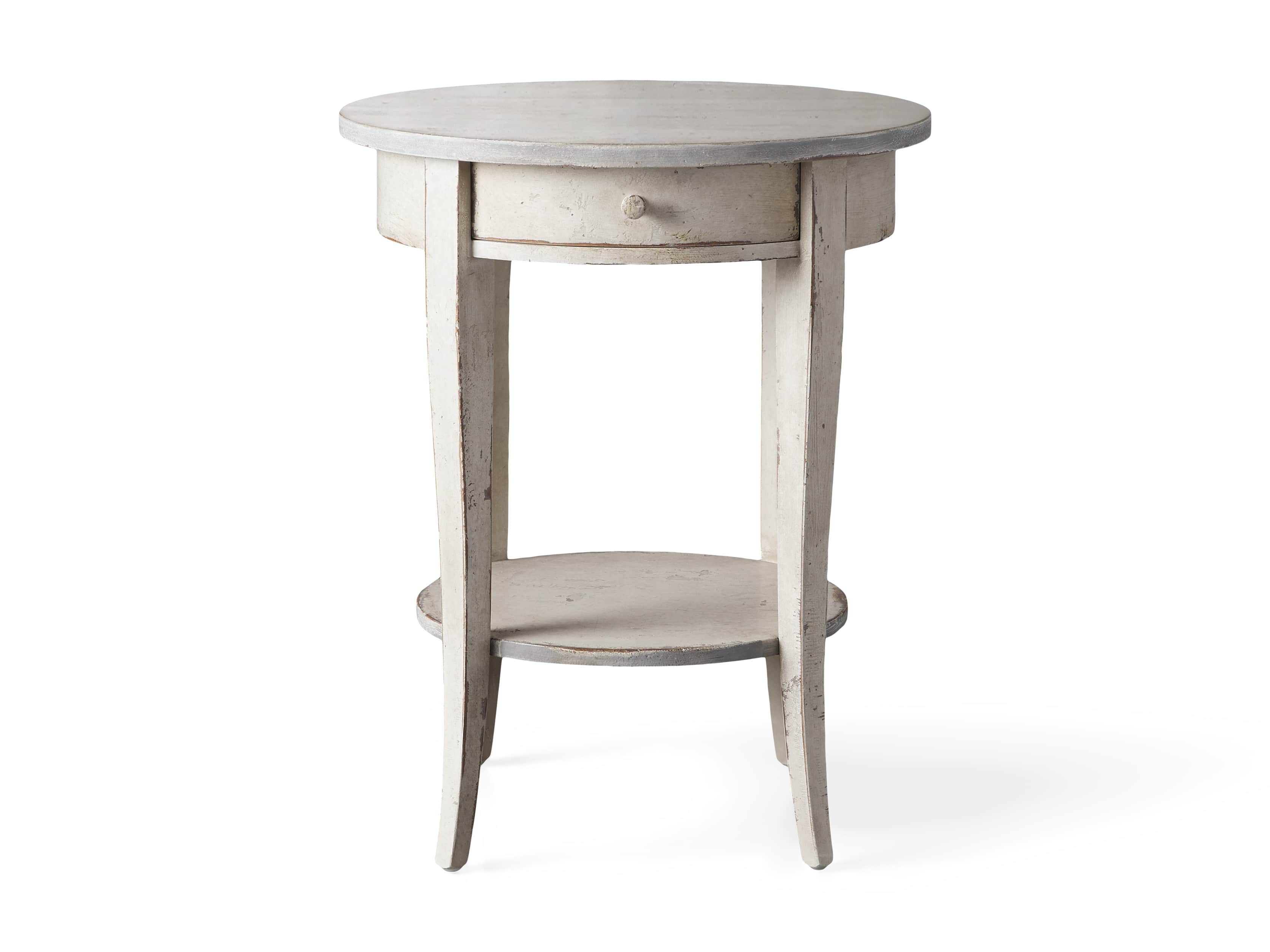 Amalfi 20" Round Side Table in Bianco, slide 3 of 3