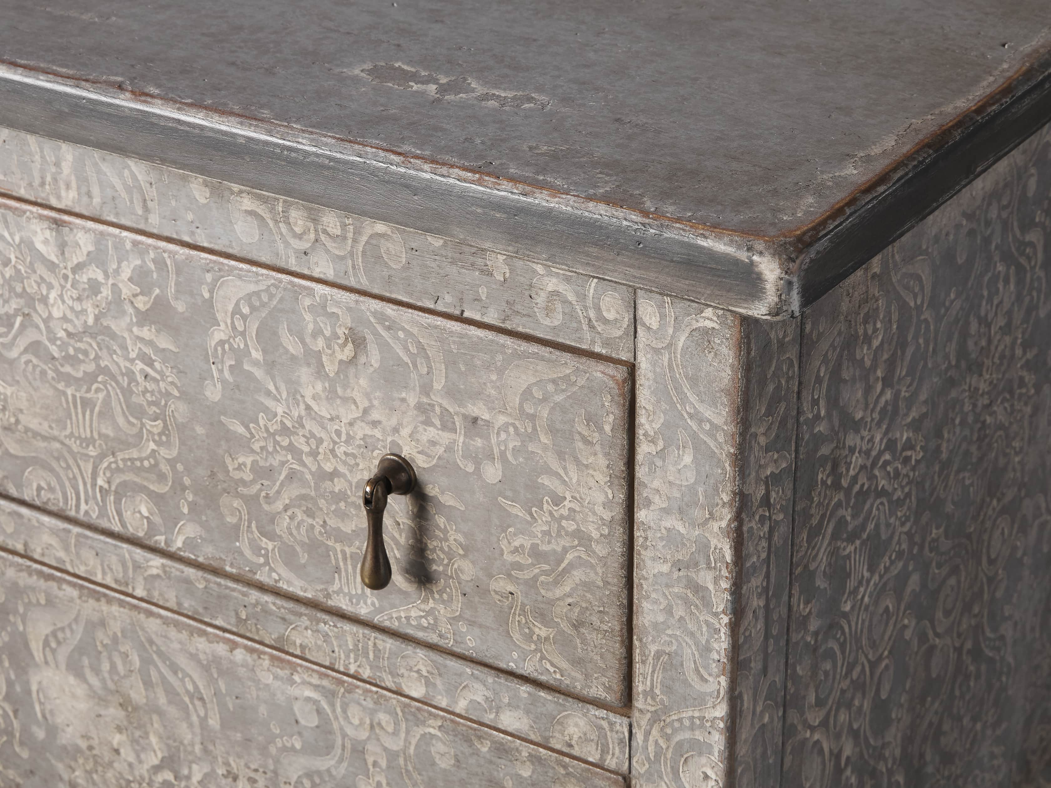 Amalfi 31.5" Small Two Chest Drawer in Dolphine Grey with Bianco, slide 3 of 5