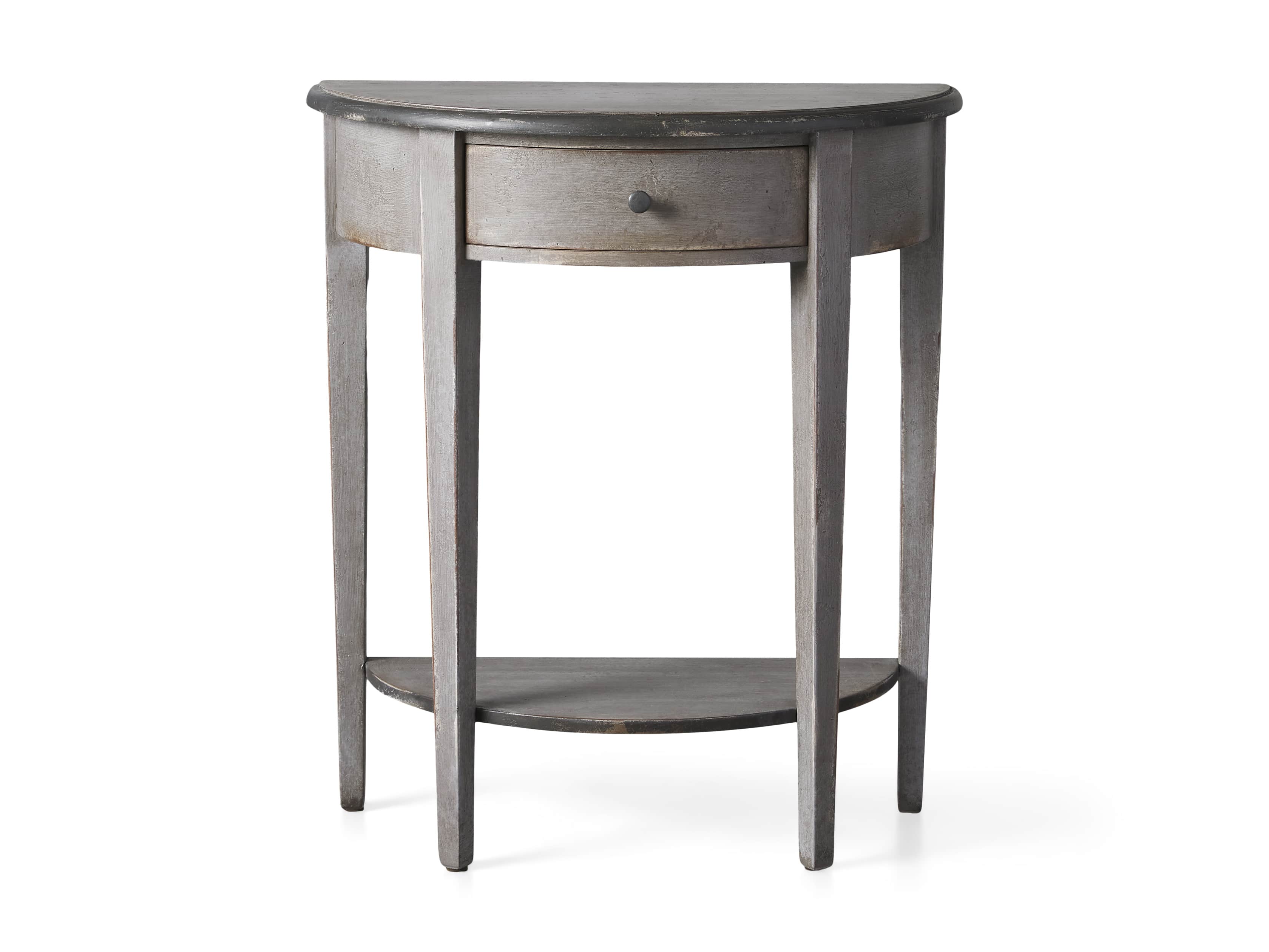 Amalfi 24.5" Demilune Side Table in Dolphine Grey, slide 4 of 5