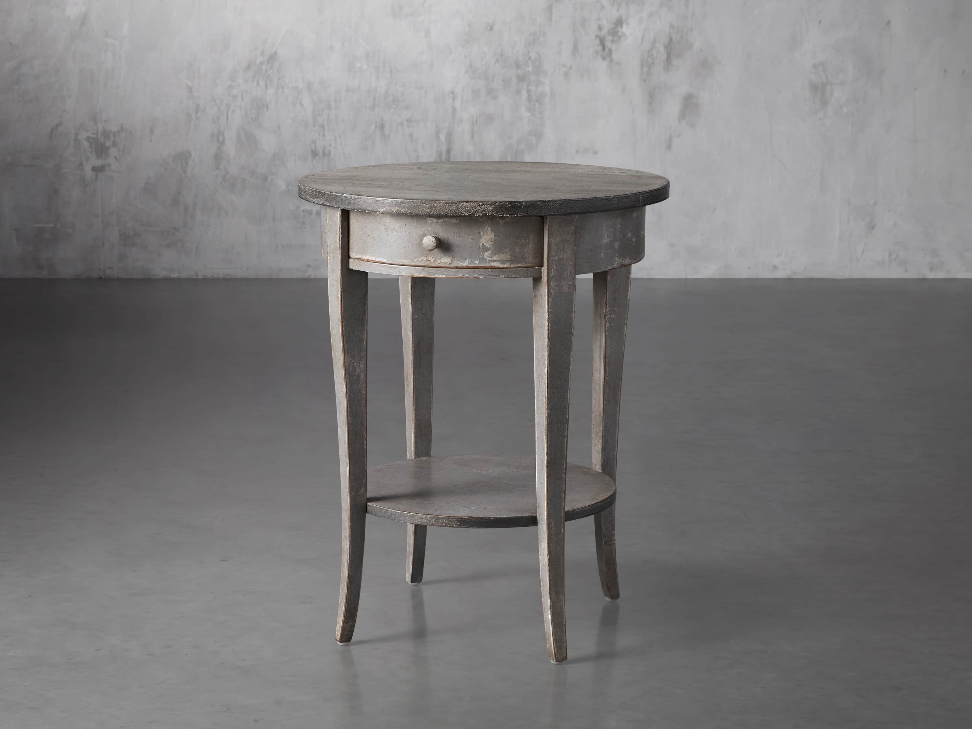 Amalfi 20" Round Side Table in Dolphine Grey, slide 2 of 4