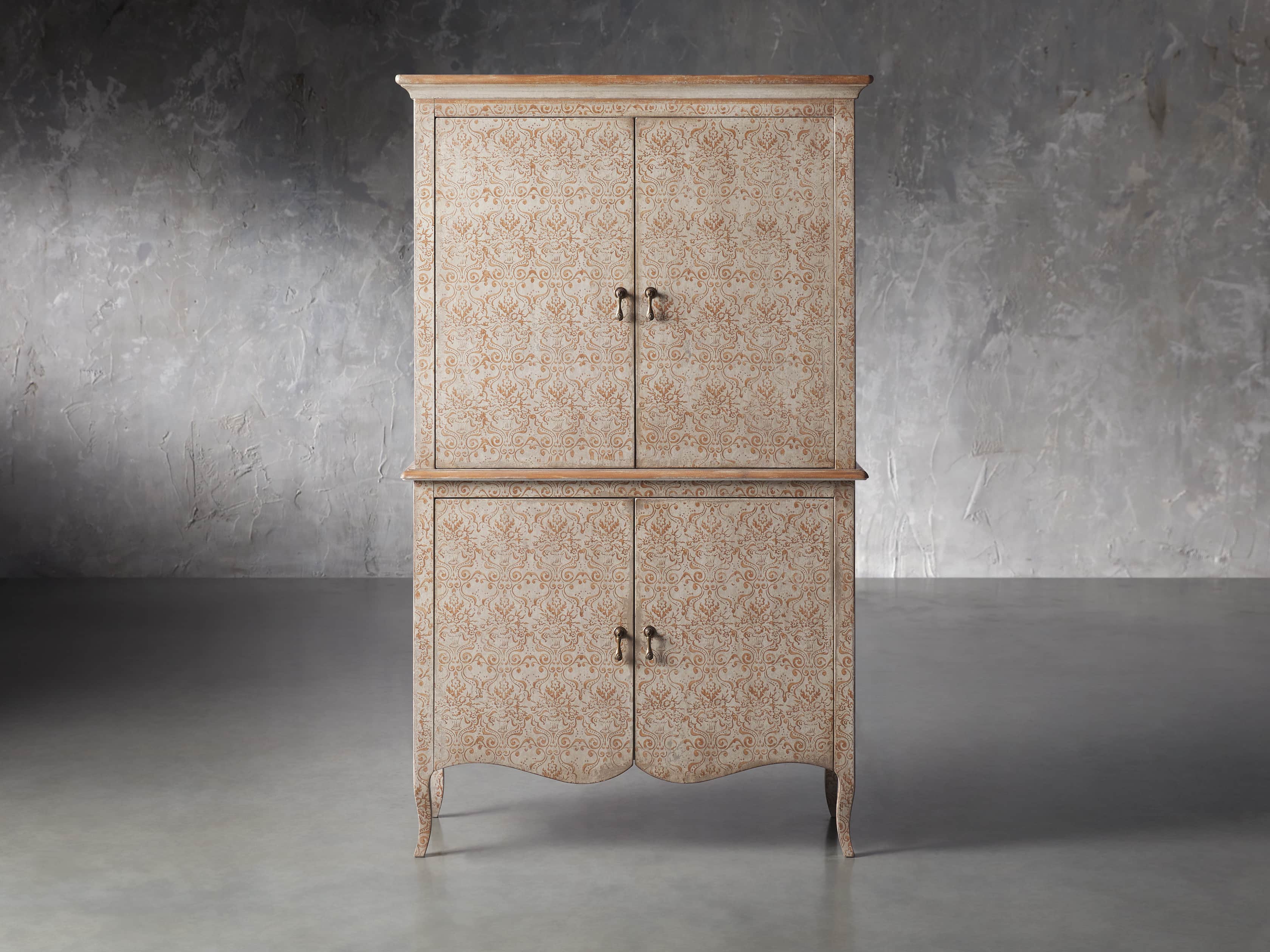 Amalfi 44.5" Modello Isabella 4 Door Chest in Terracotta, slide 1 of 5