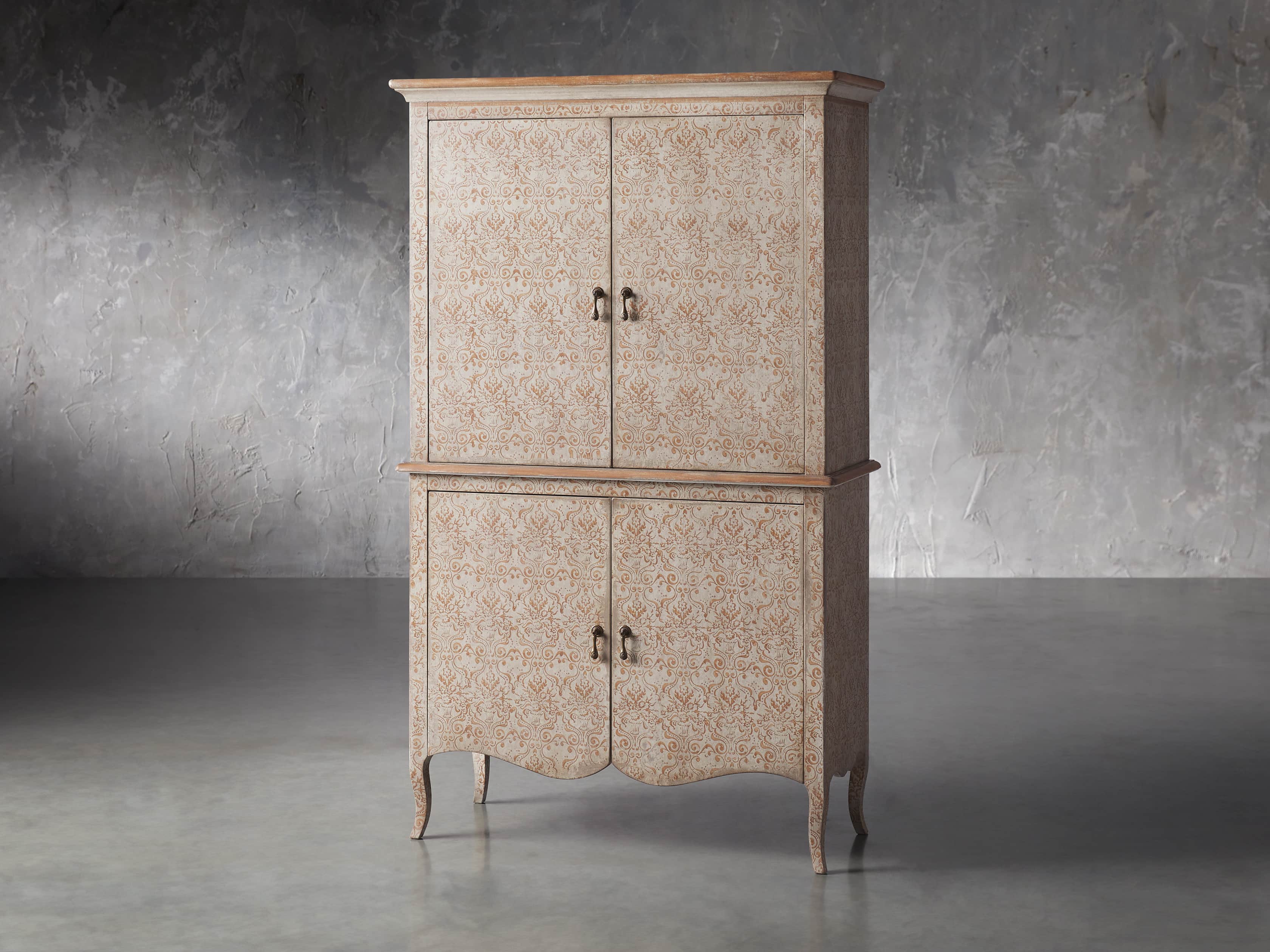 Amalfi 44.5" Modello Isabella 4 Door Chest in Terracotta, slide 2 of 5