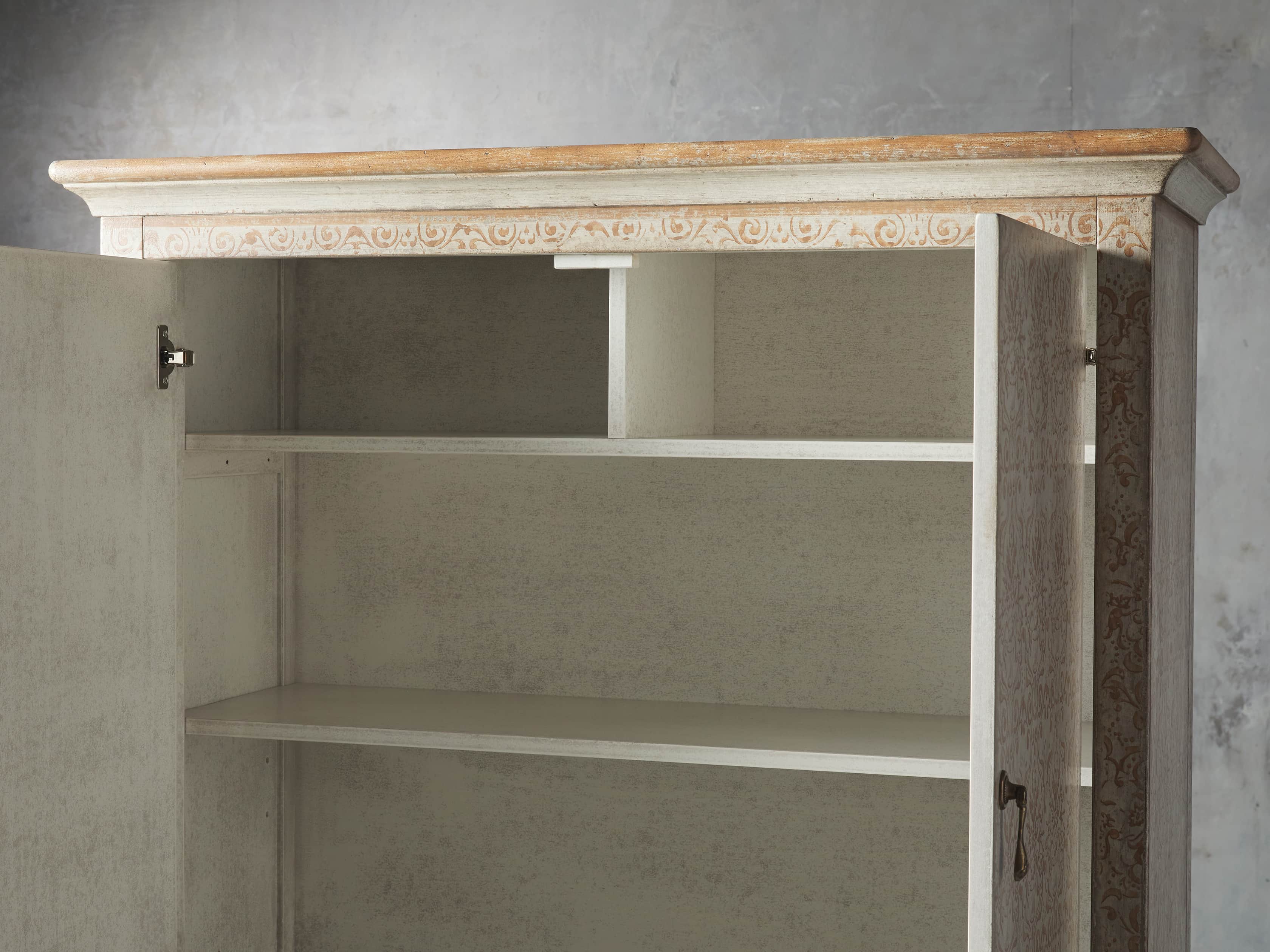 Amalfi 44.5" Modello Isabella 4 Door Chest in Terracotta, slide 4 of 5