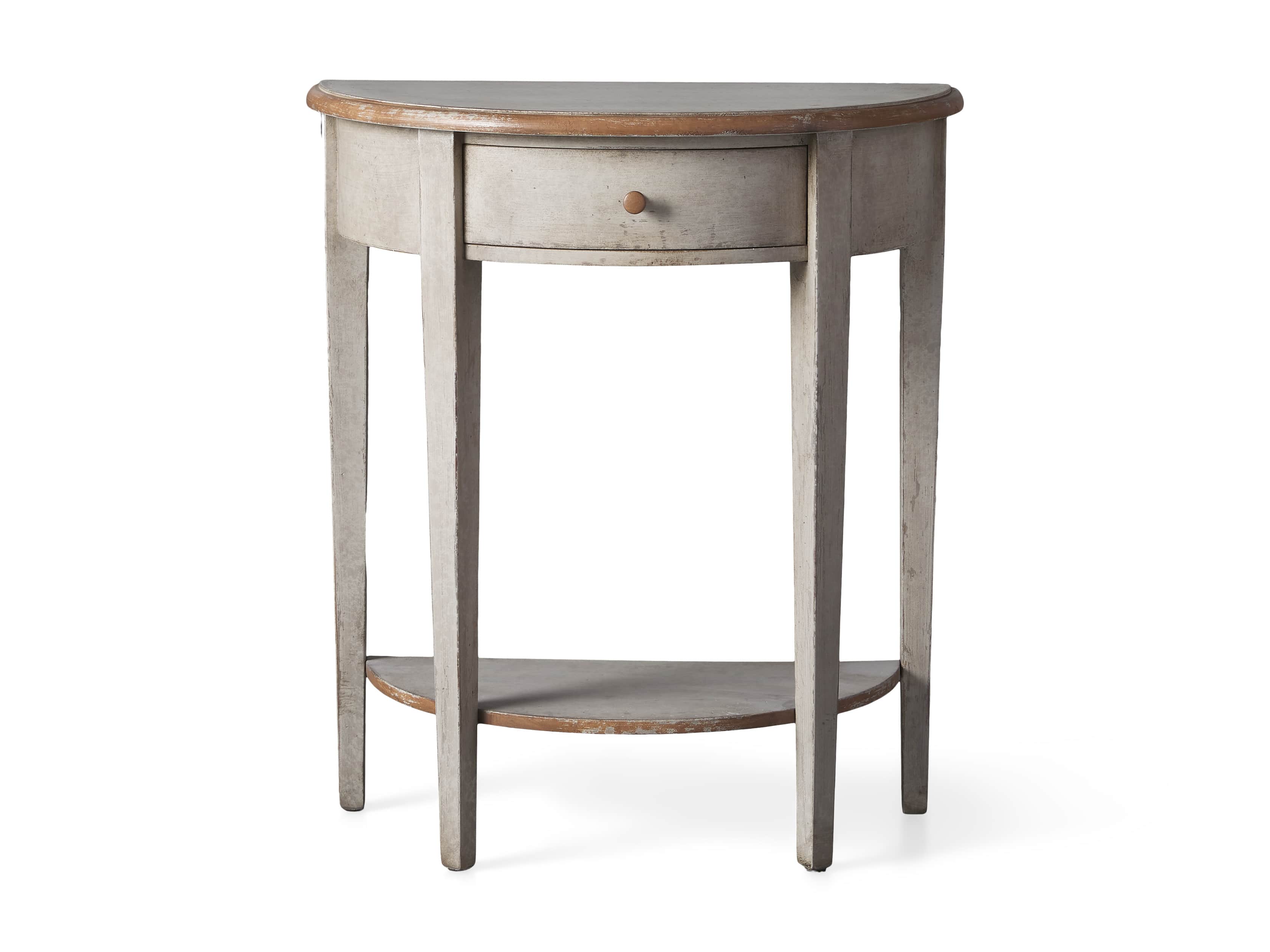 Amalfi 24.5" Demilune Side Table in Terracotta, slide 4 of 5