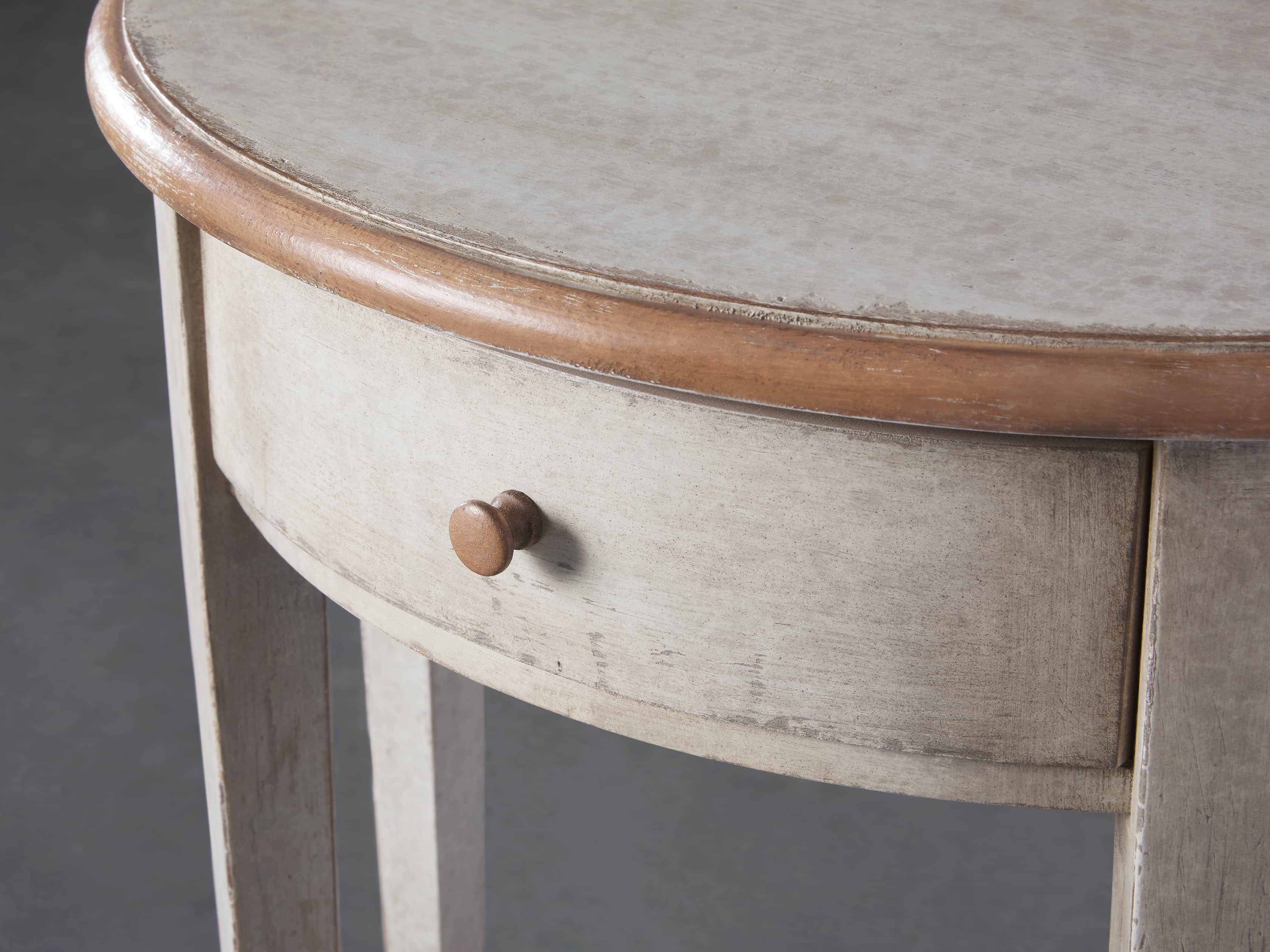 Amalfi 24.5" Demilune Side Table in Terracotta, slide 3 of 5