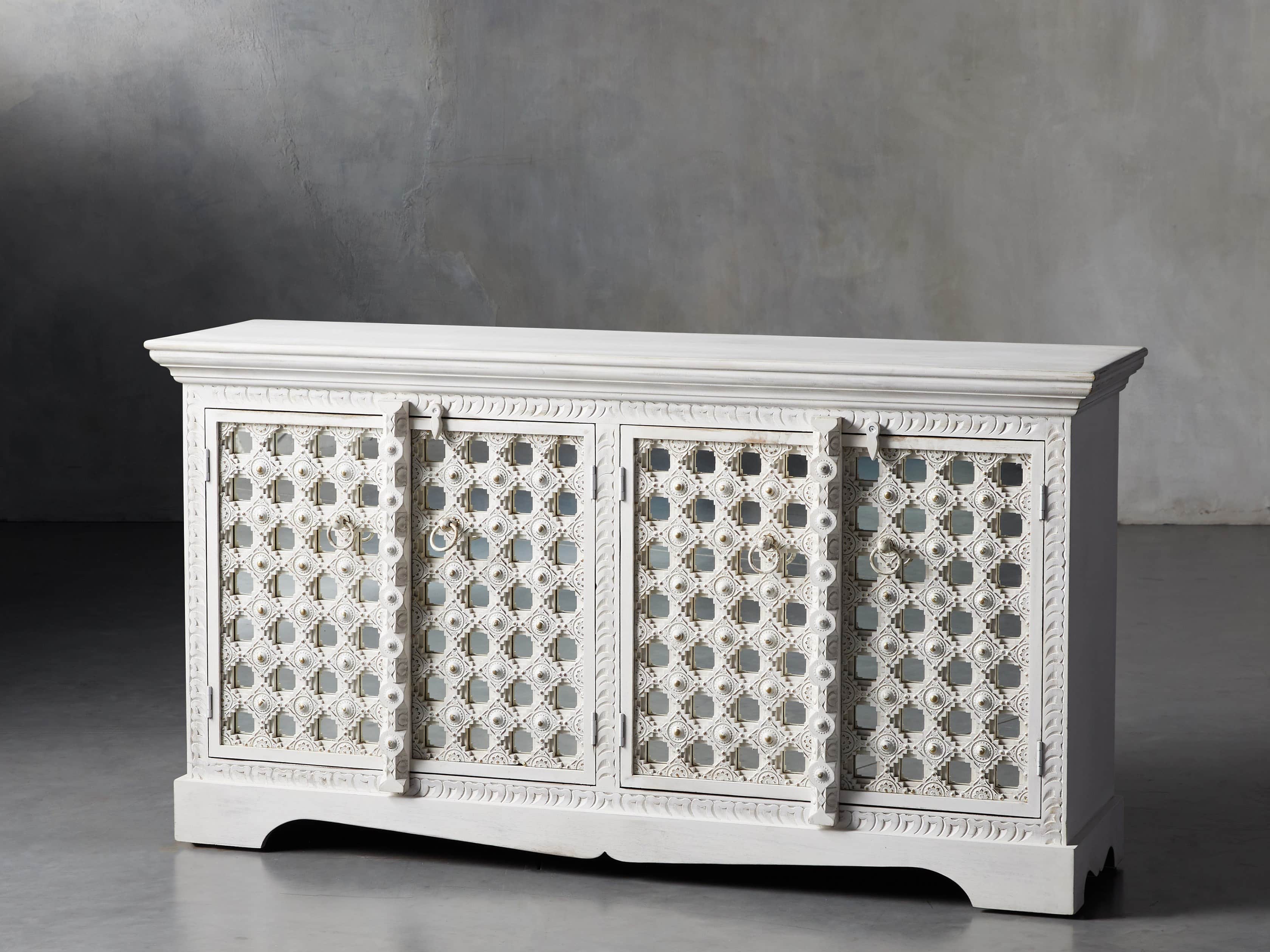 Anika 60" Console Table in White, slide 2 of 10