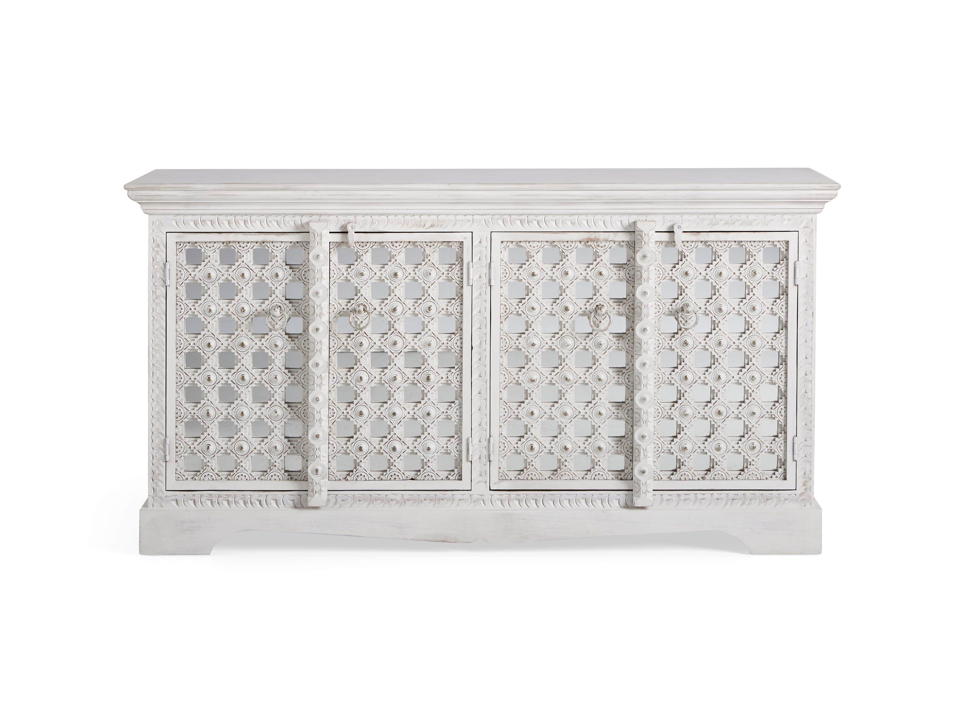 Anika 60" Console Table in White, slide 9 of 10
