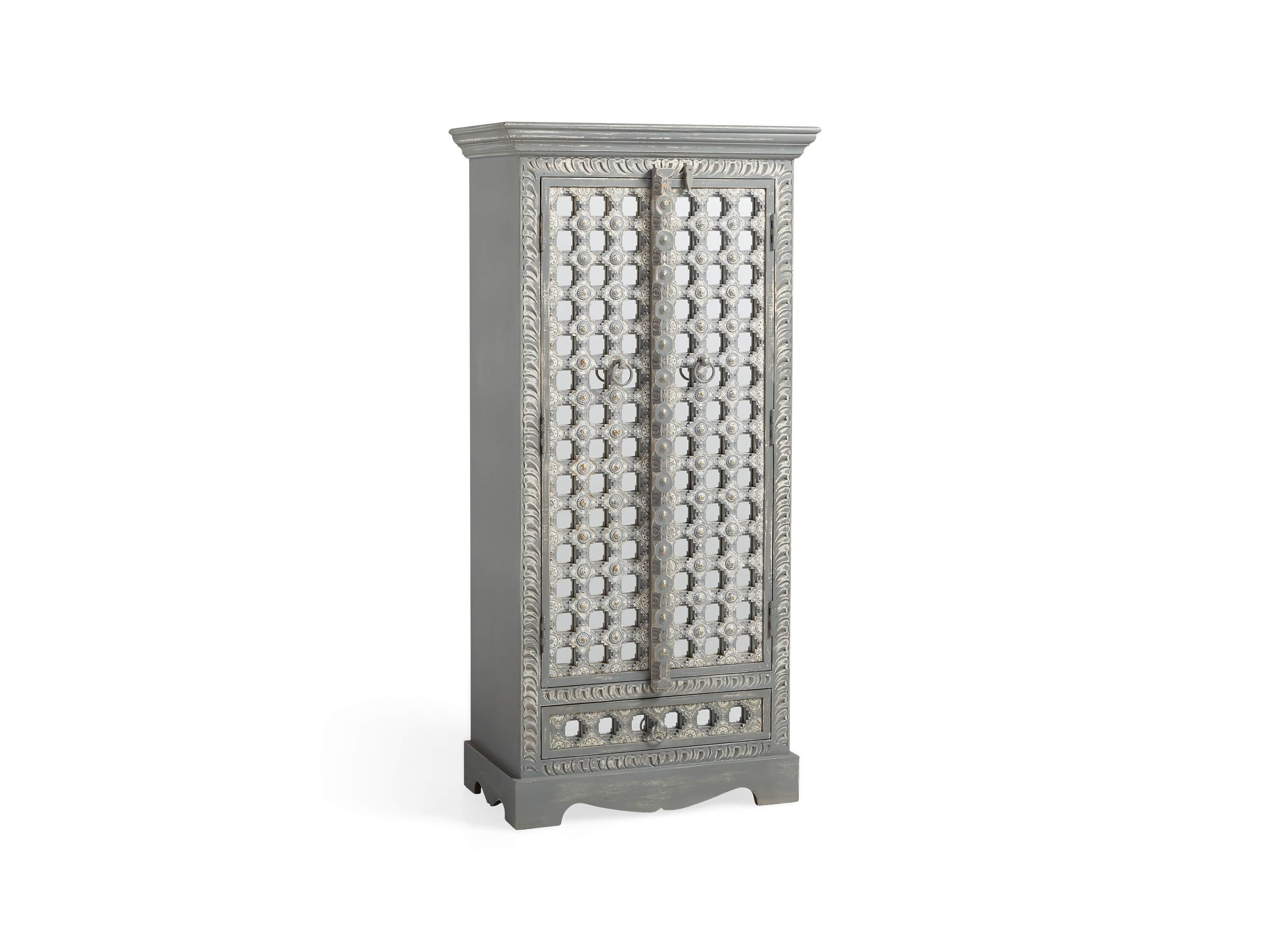 Anika 28" Armoire in Grey, slide 2 of 6
