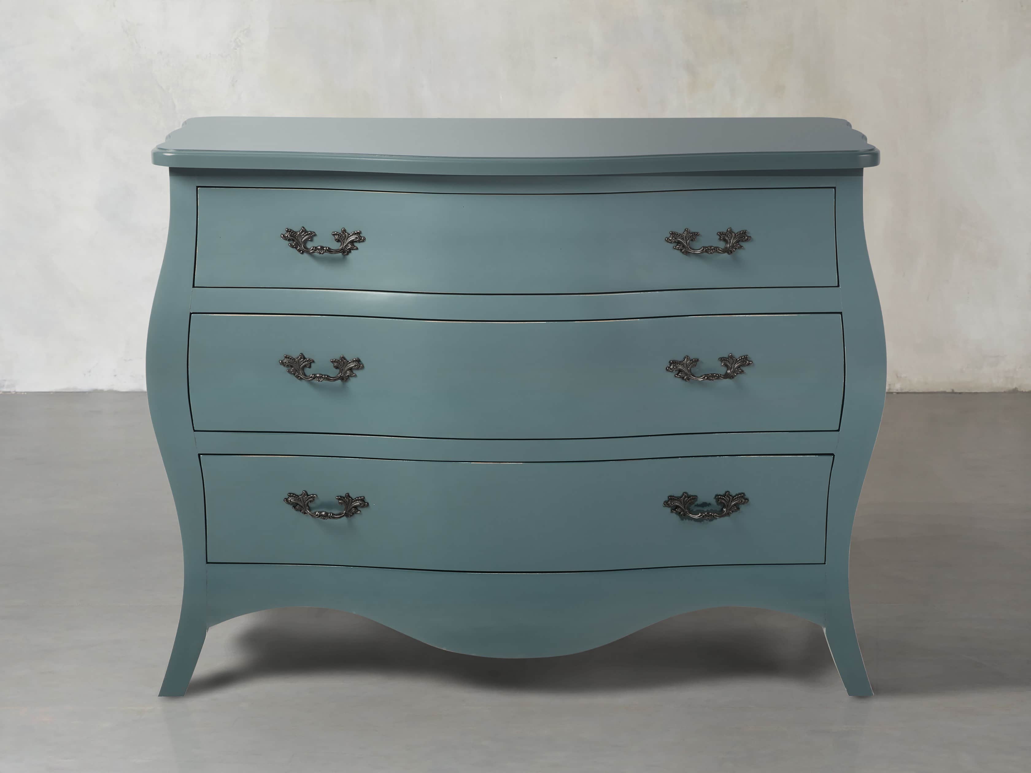 BOMBAY 3 DRAWER CHEST IN BAY GREEN, slide 1 of 5