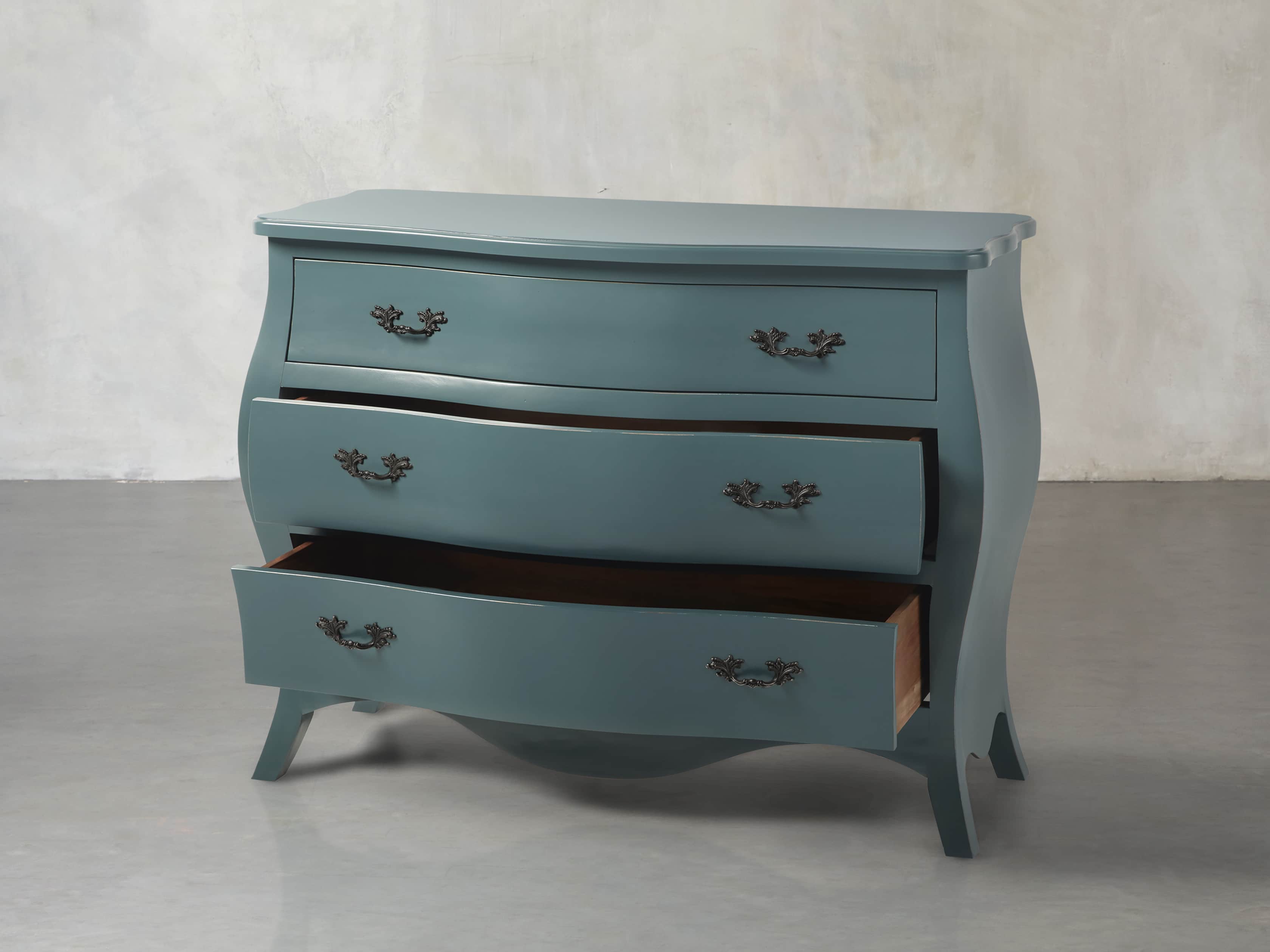 BOMBAY 3 DRAWER CHEST IN BAY GREEN, slide 3 of 5