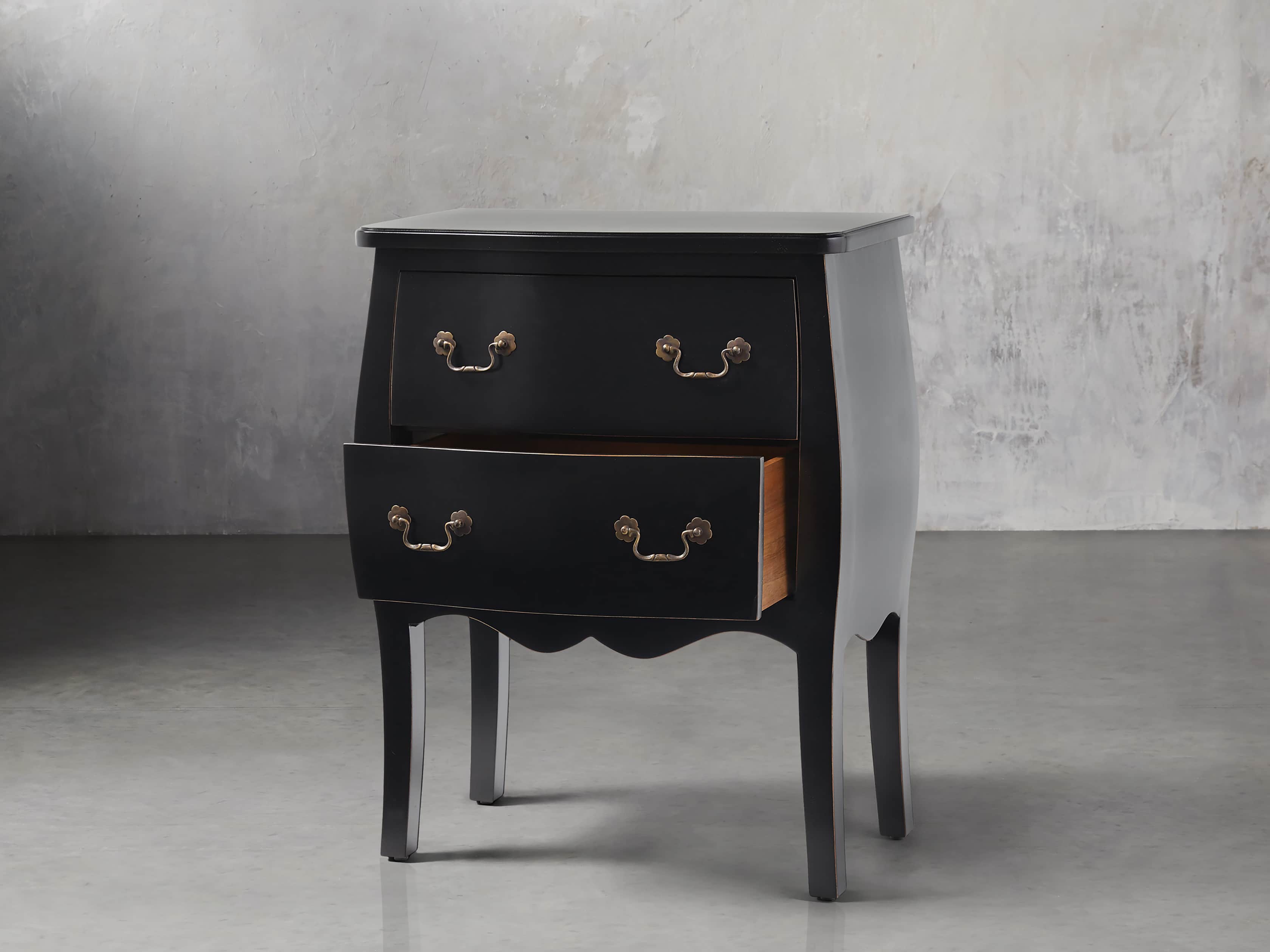 Bombay Small 2 Drawer Chest in Black