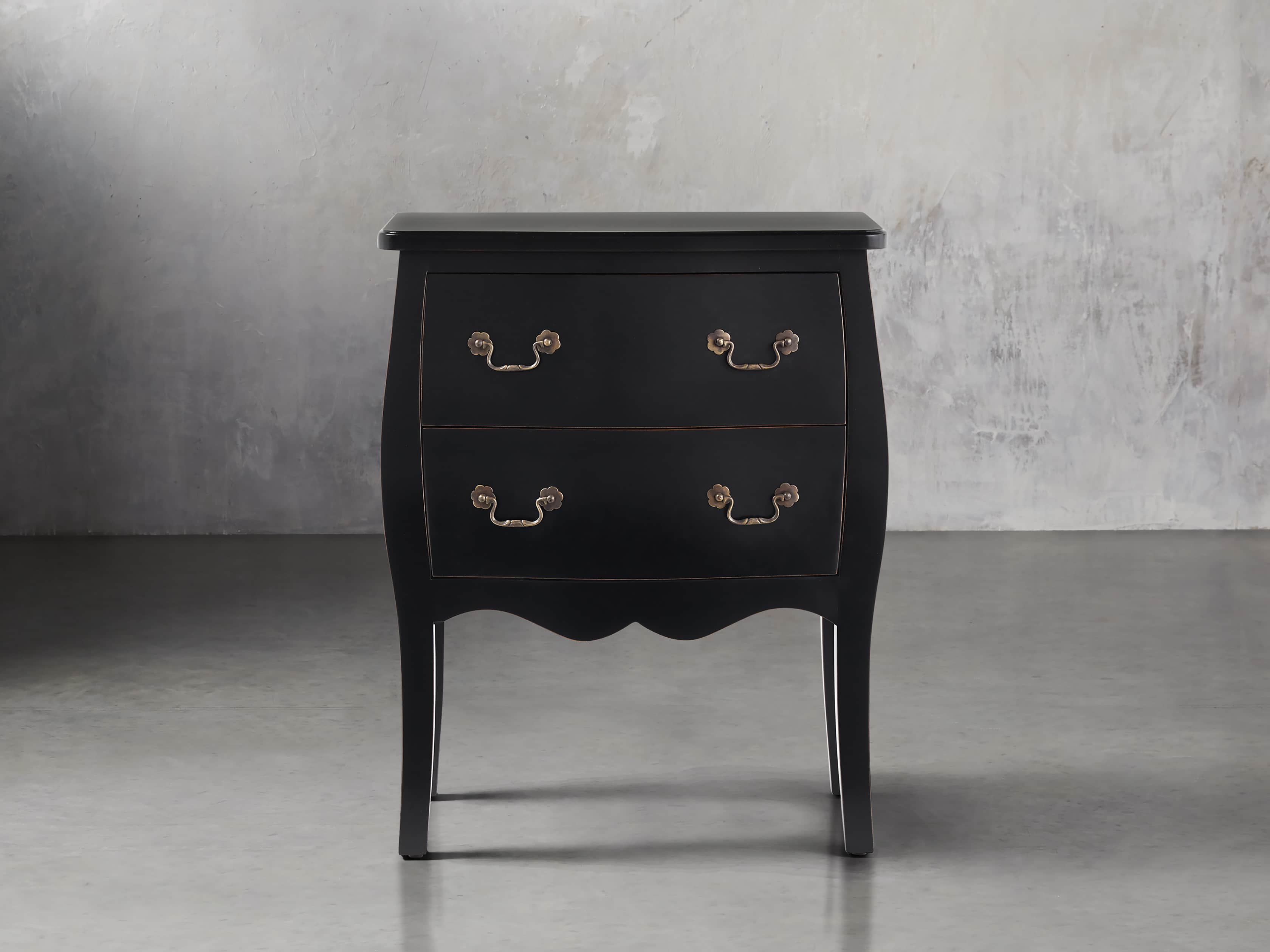 Bombay Small 2 Drawer Chest in Black