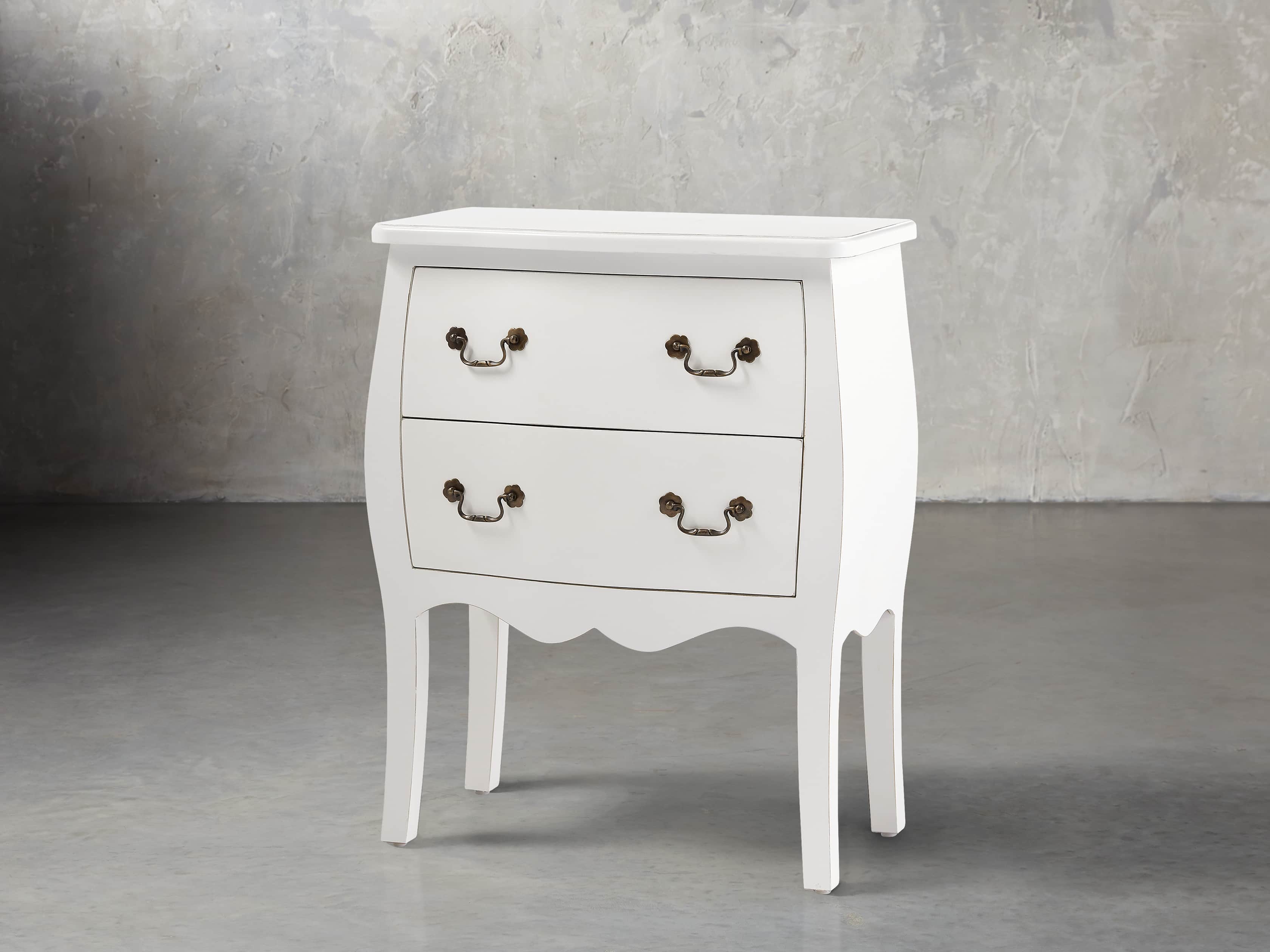 Bombay Small 2 Drawer Chest in White