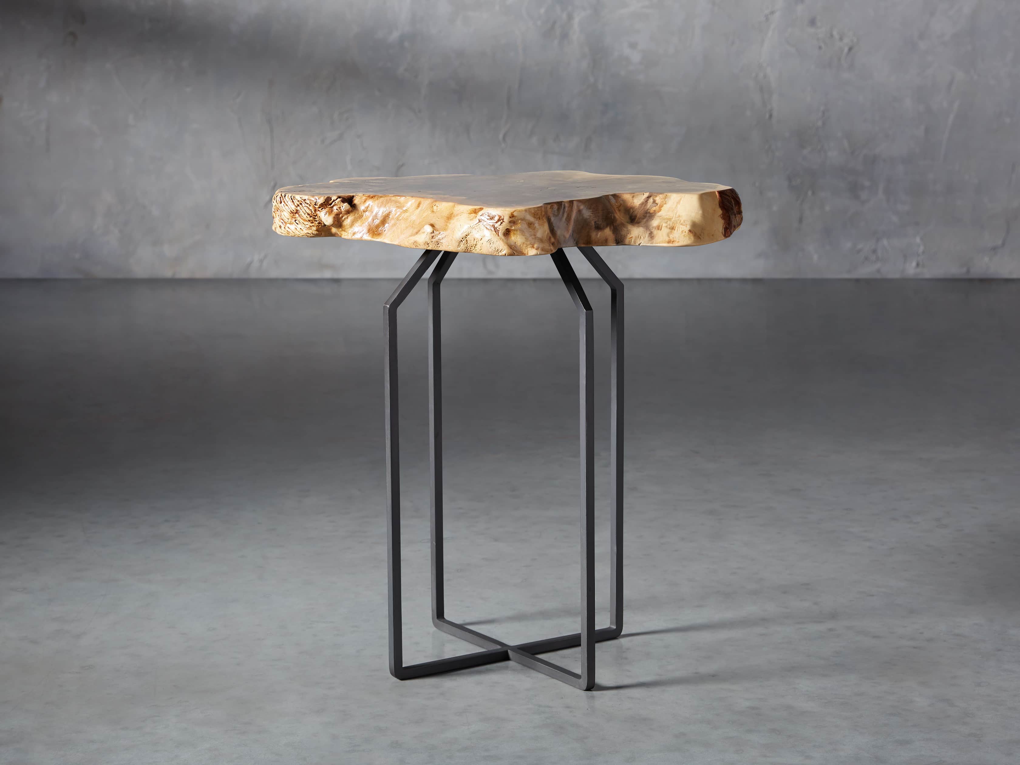 Buckeye Burl Live Edge End Table