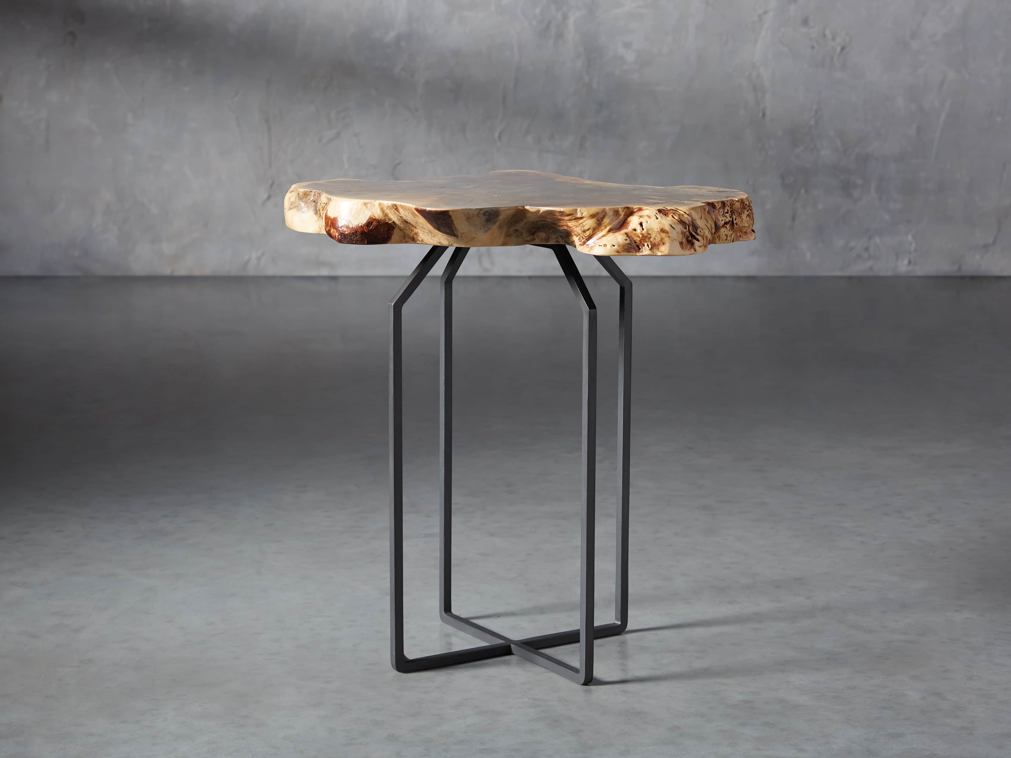 Buckeye Burl Live Edge End Table