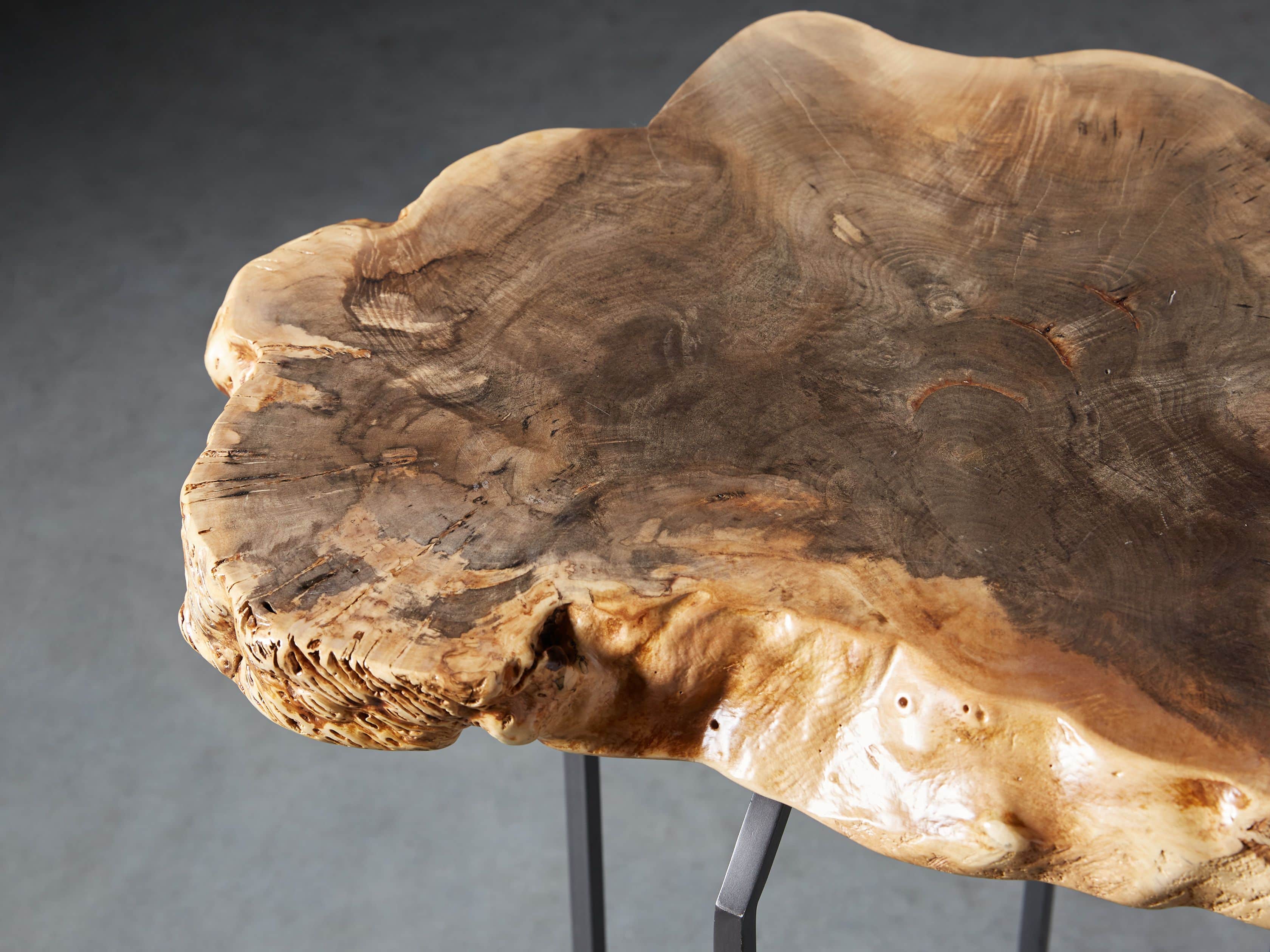 Buckeye Burl Live Edge End Table