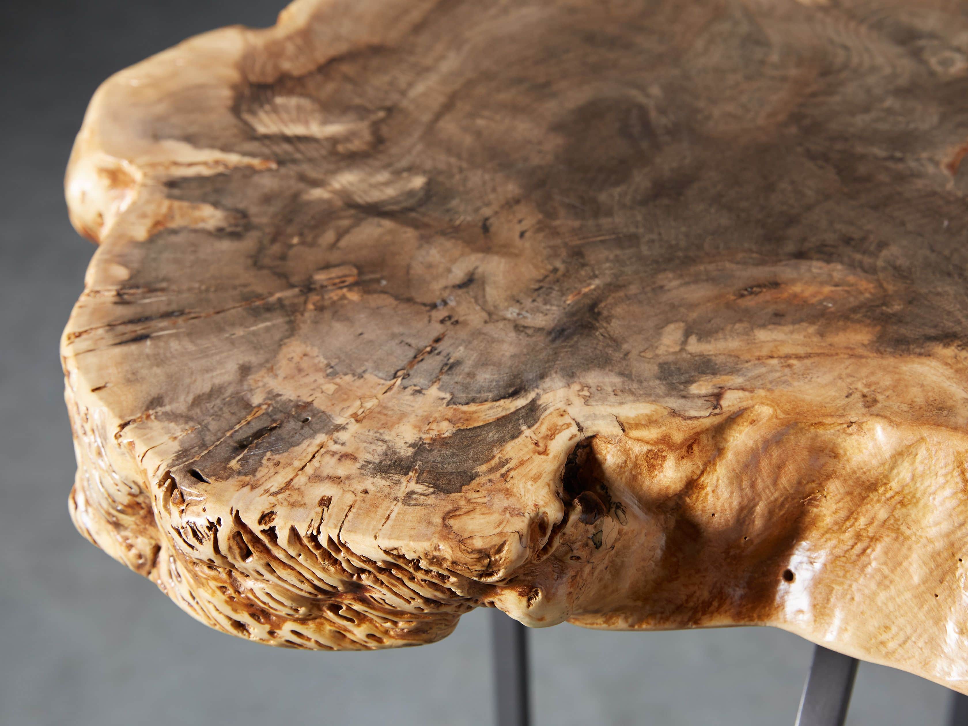 Buckeye Burl Live Edge End Table
