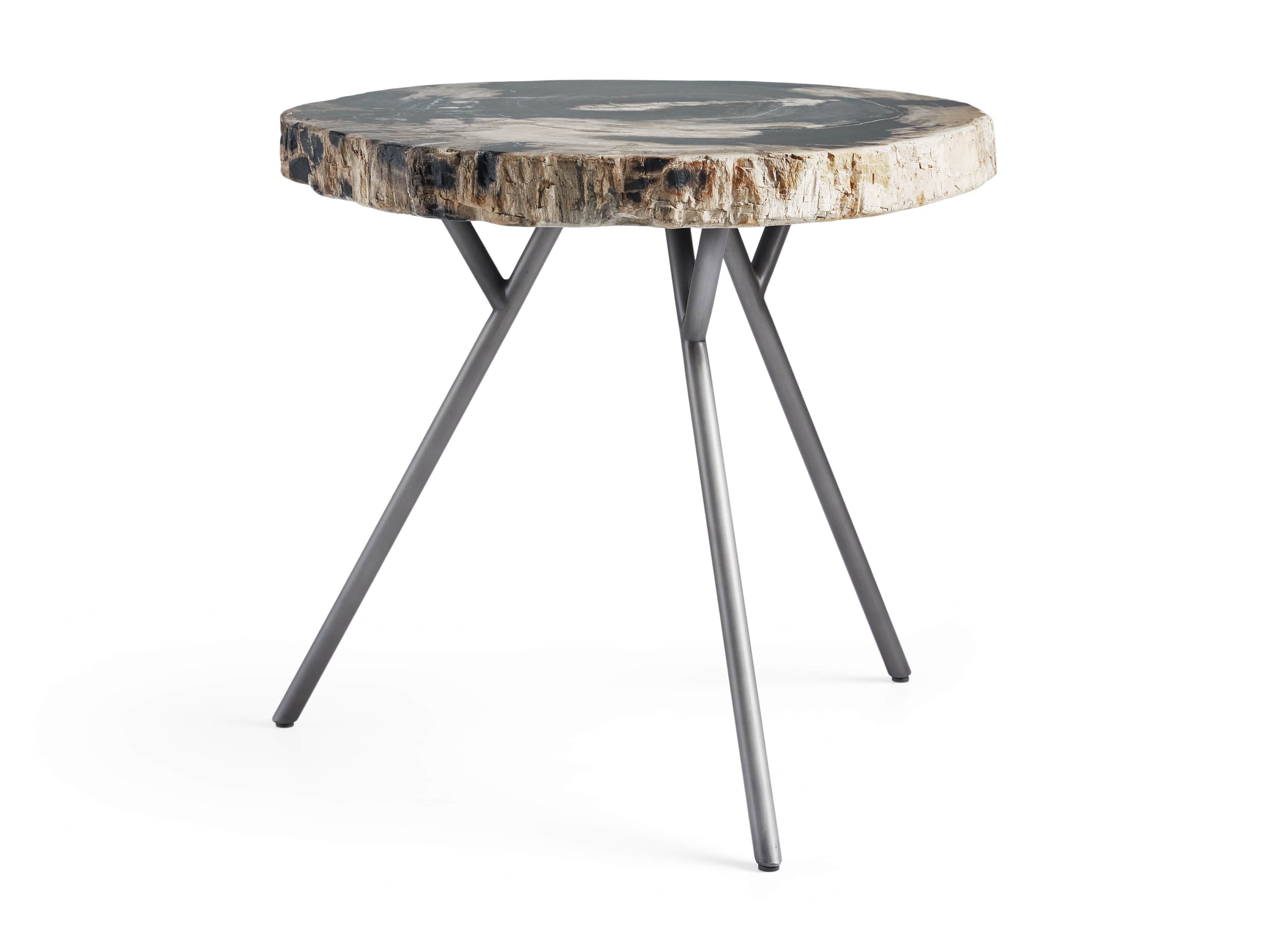 Mangata Petrified Wood Single Table with 18" Base