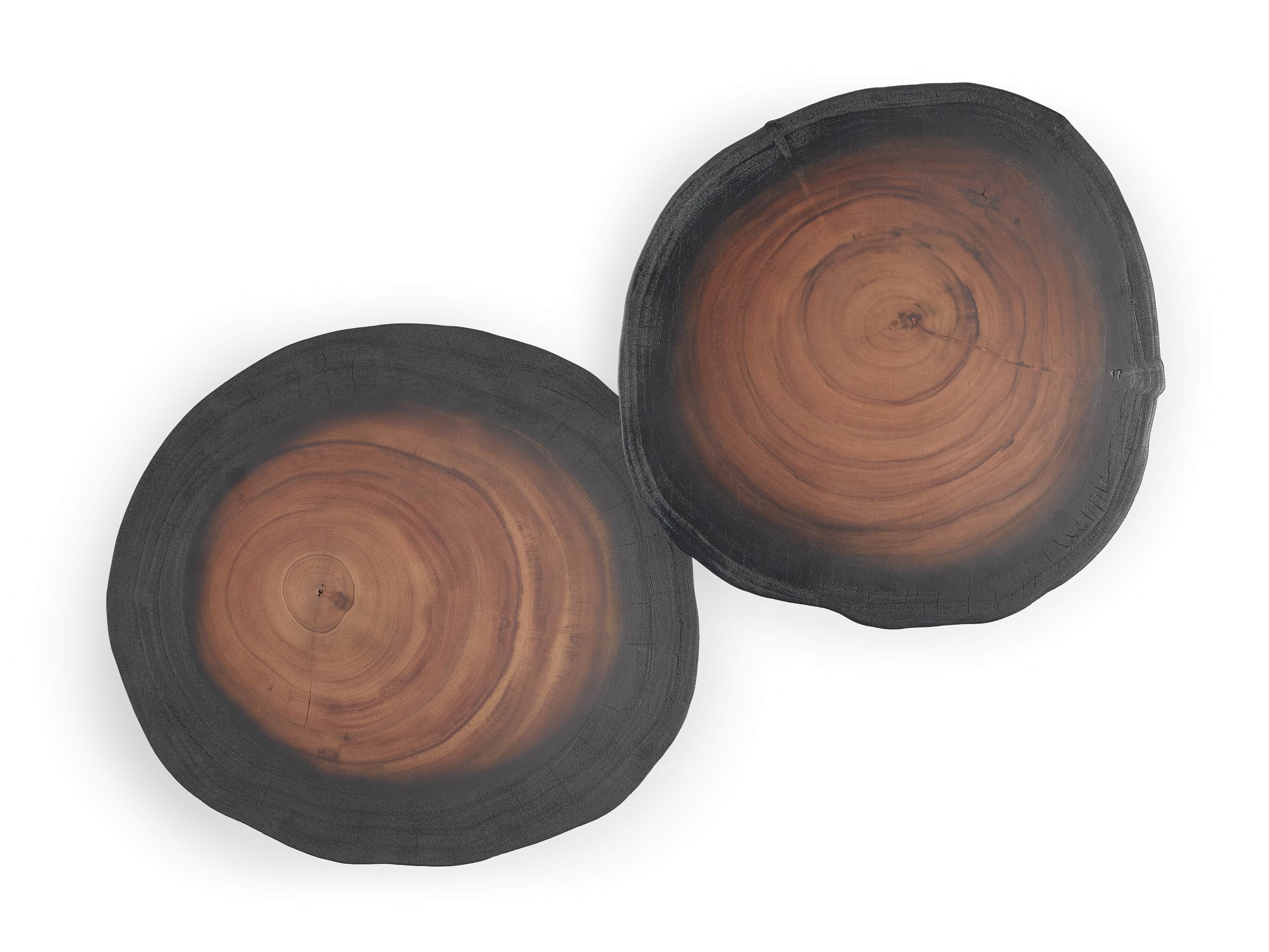 Mangata Half Shou Sugi Ban Suar Table Duo 14" and 16" Bases, slide 2 of 2