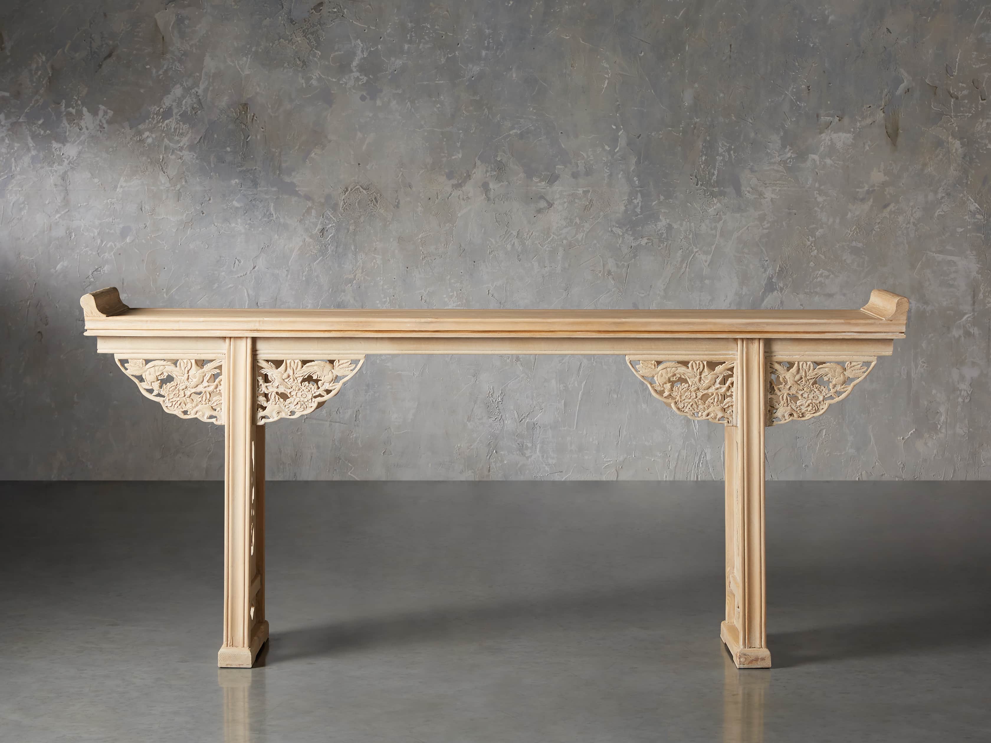 Ming 86" Altar Table in Natural Pine, slide 2 of 10